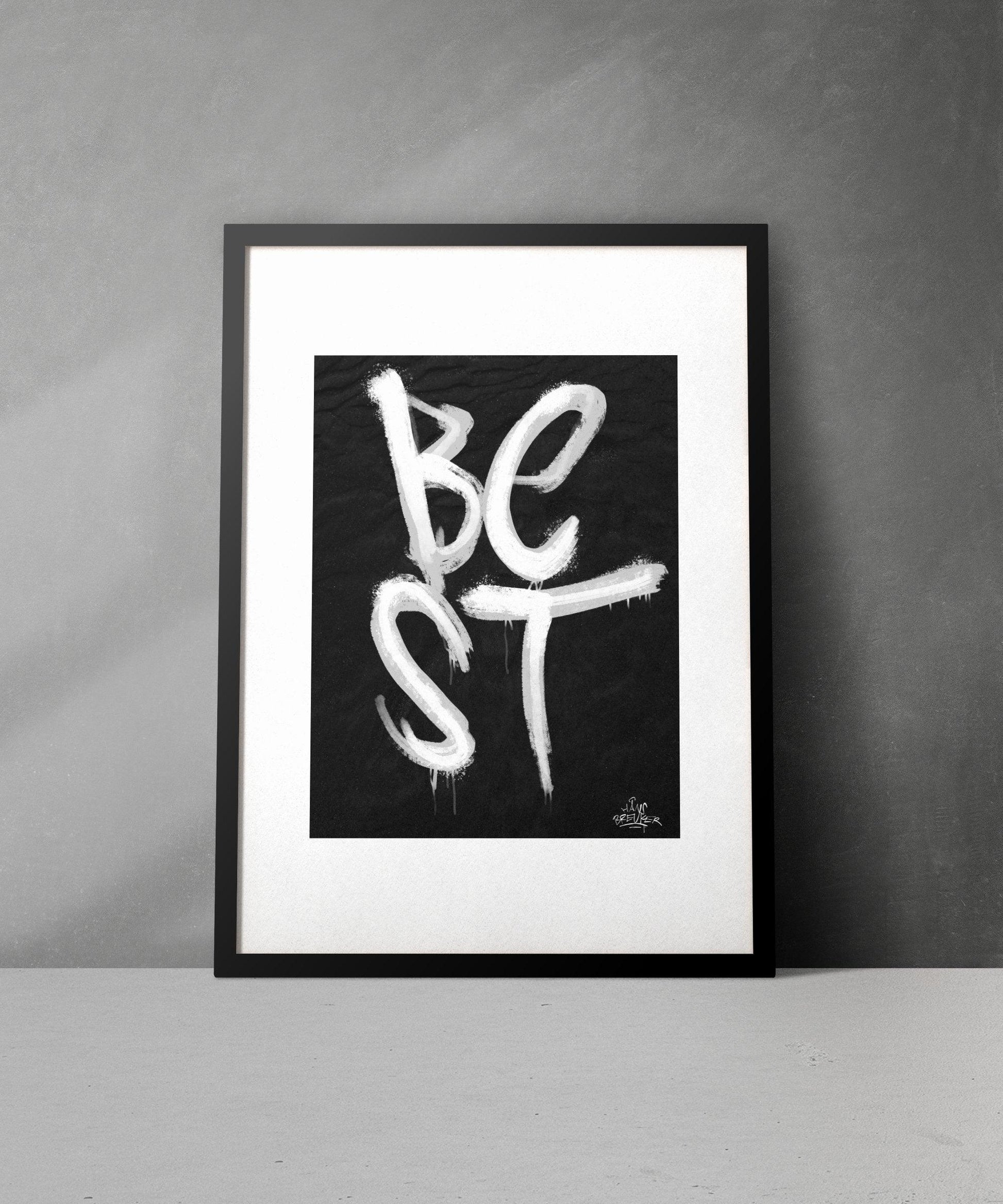 Kalligrafie Poster Best - Hans Breuker