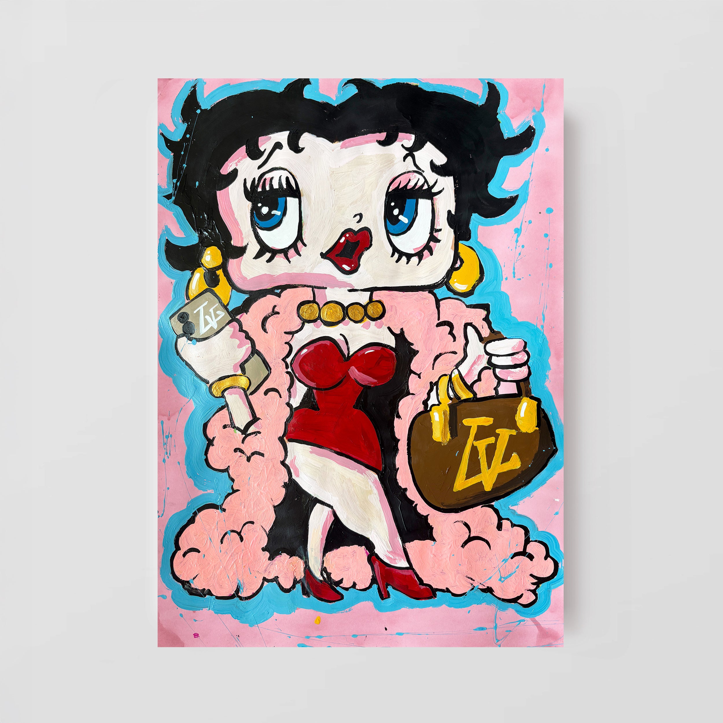 Betty snob beauty. Acrylic on paper 50 x 70 cm.