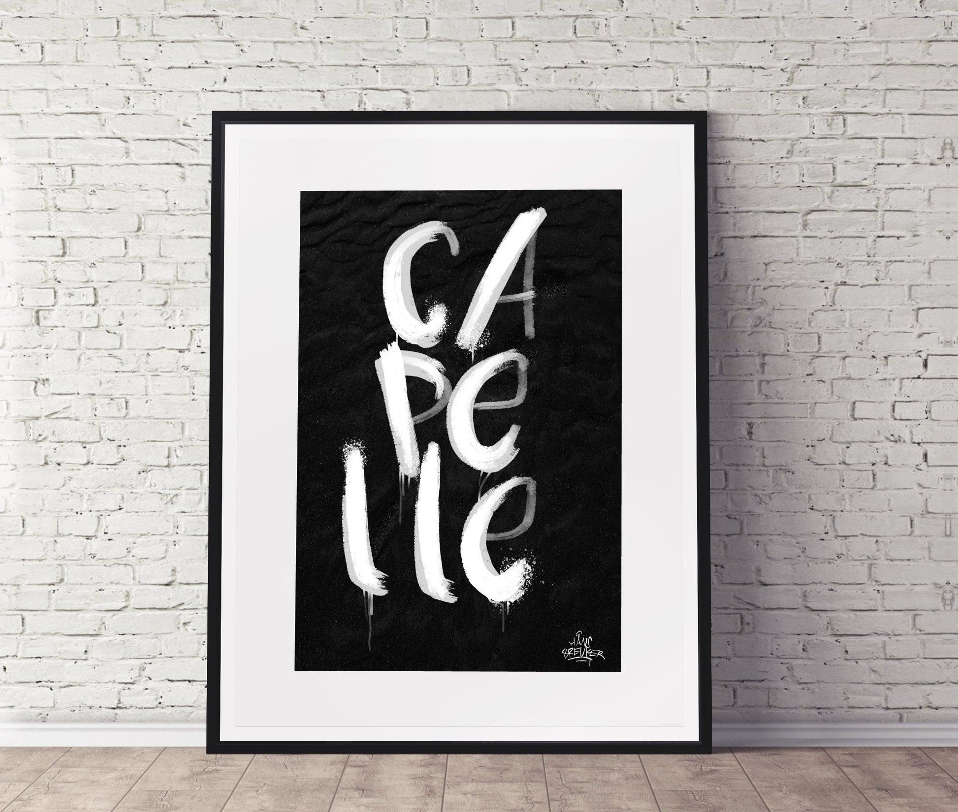 Kalligrafie Poster Capelle aan den Iijssel - Hans Breuker