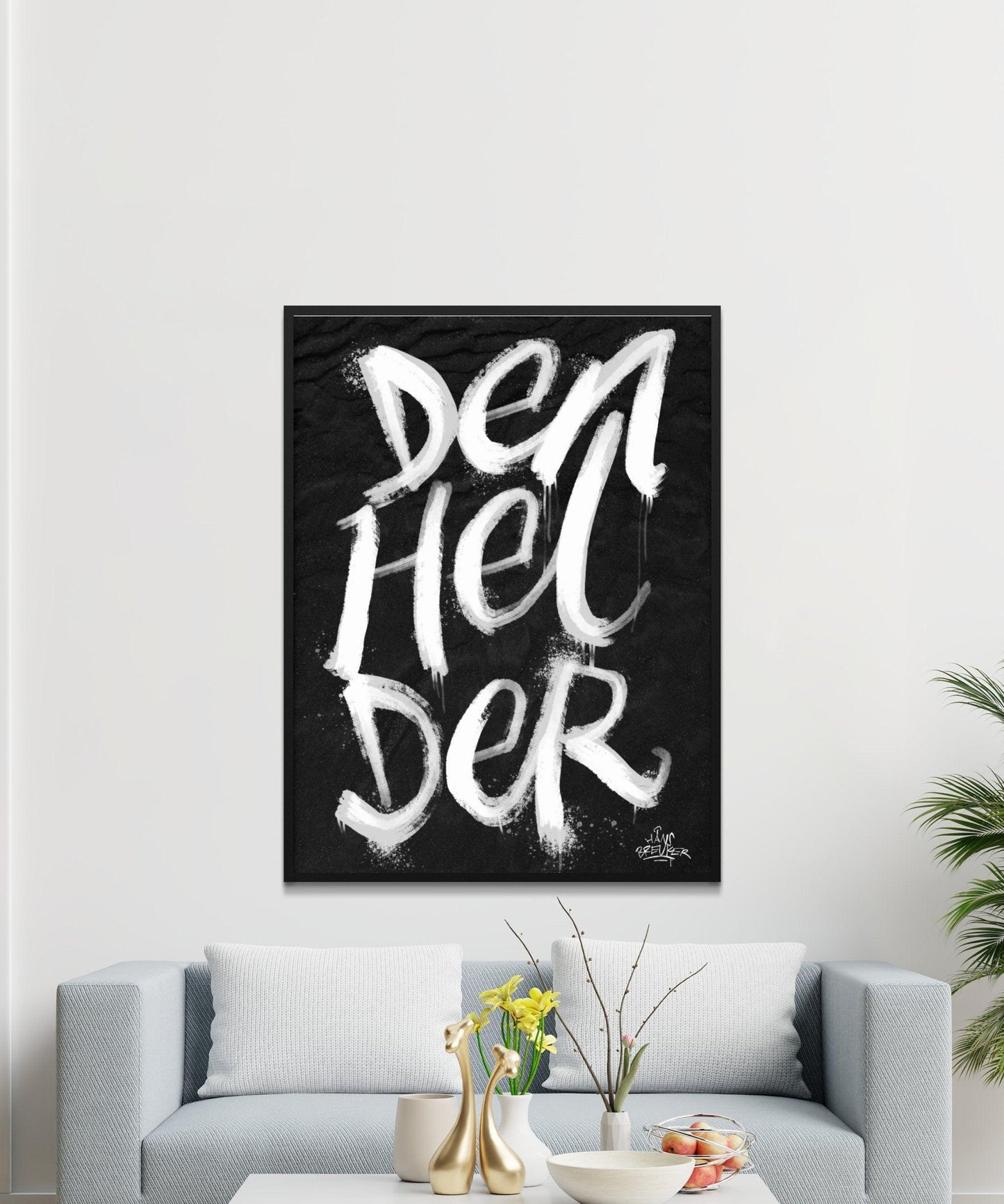 Kalligrafie Poster Den Helder - Hans Breuker