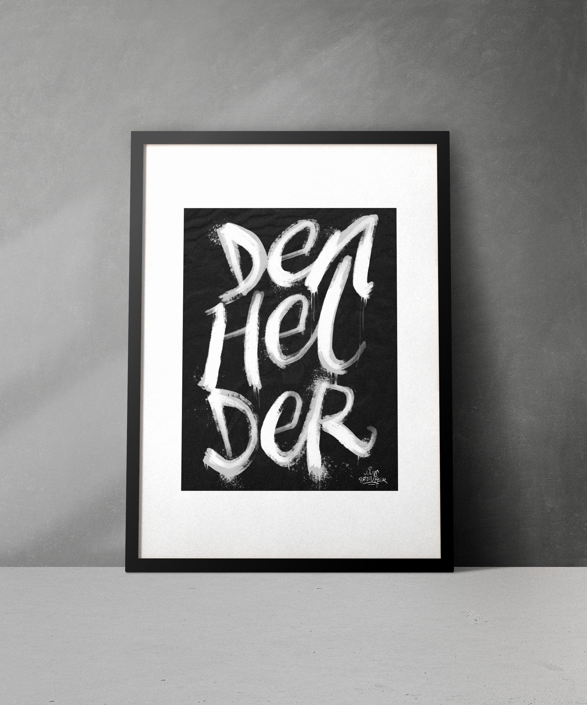 Kalligrafie Poster Den Helder - Hans Breuker