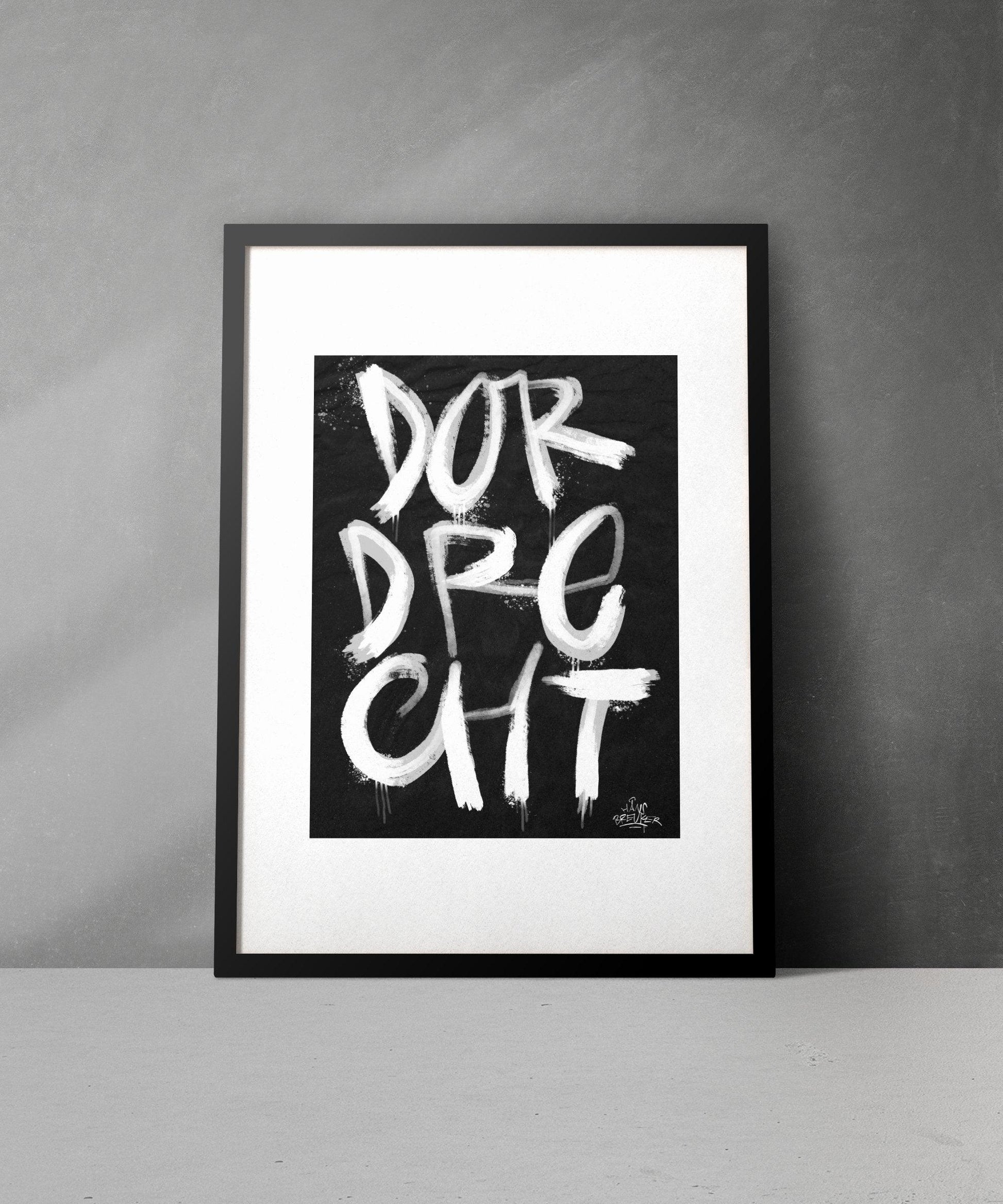 Kalligrafie Poster Dordrecht - Hans Breuker