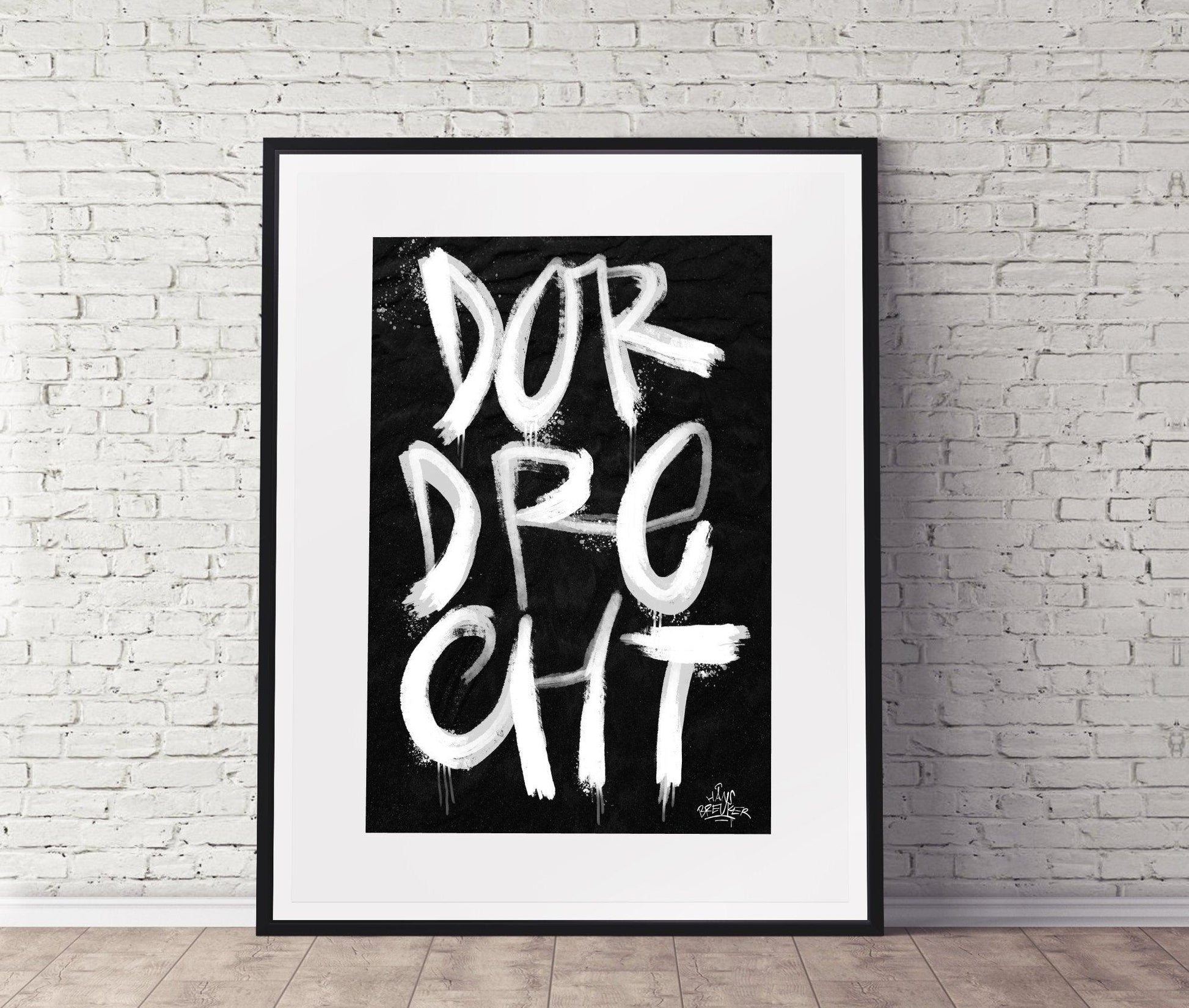 Kalligrafie Poster Dordrecht - Hans Breuker