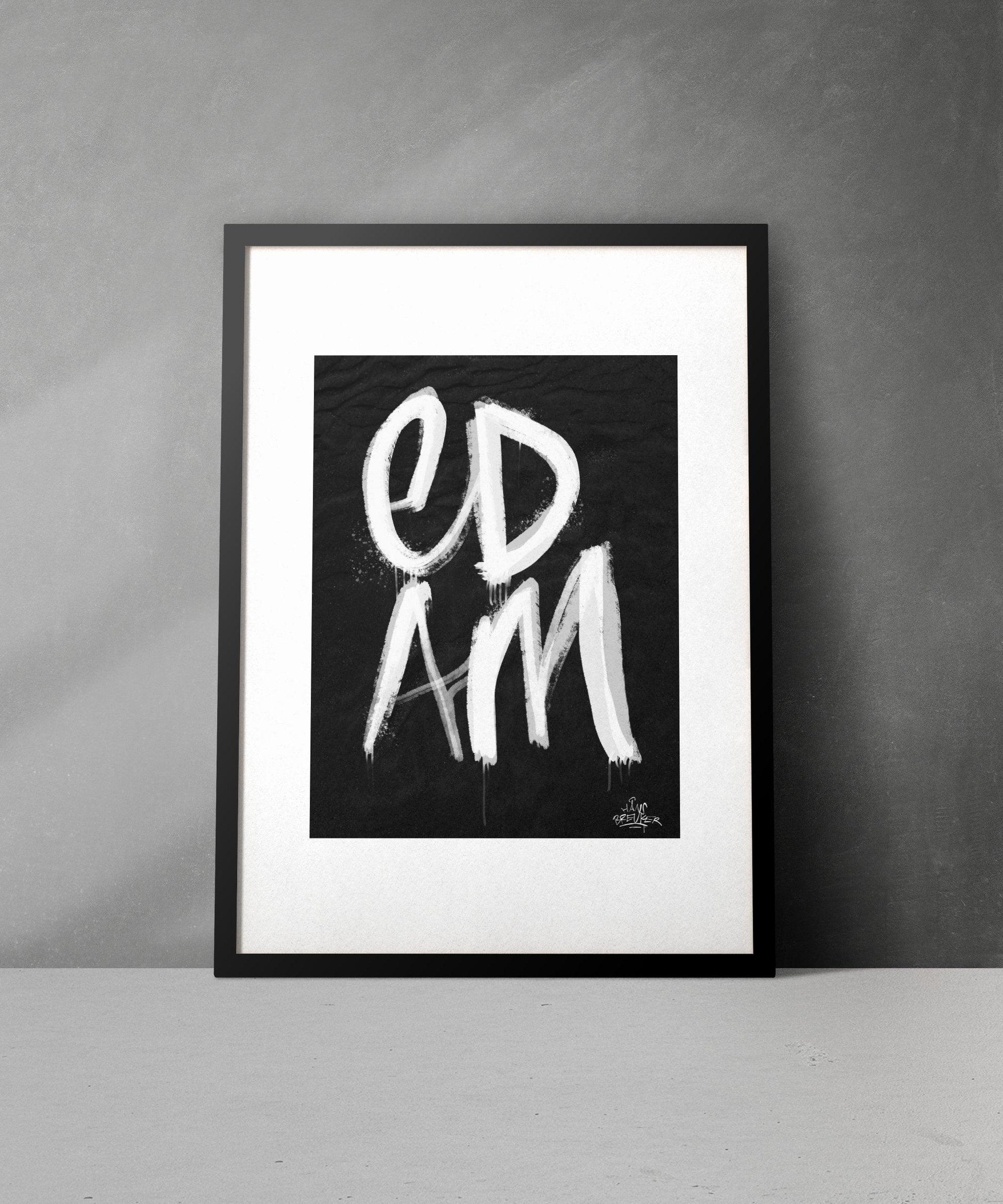 Kalligrafie Poster Edam - Hans Breuker