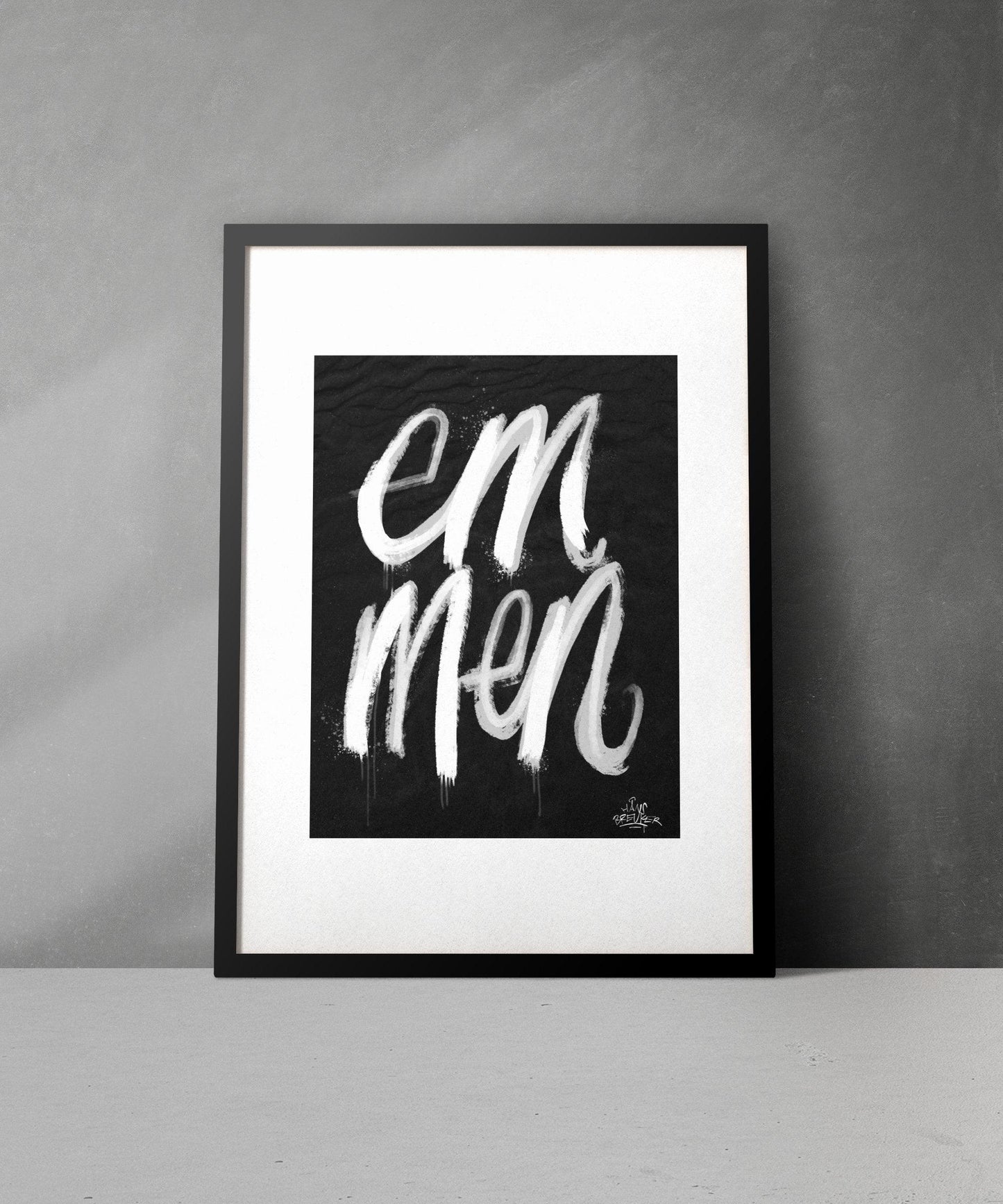 Kalligrafie Poster Emmen - Hans Breuker