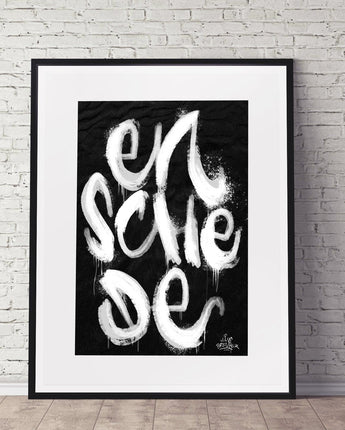 Kalligrafie Poster Enschede - Hans Breuker