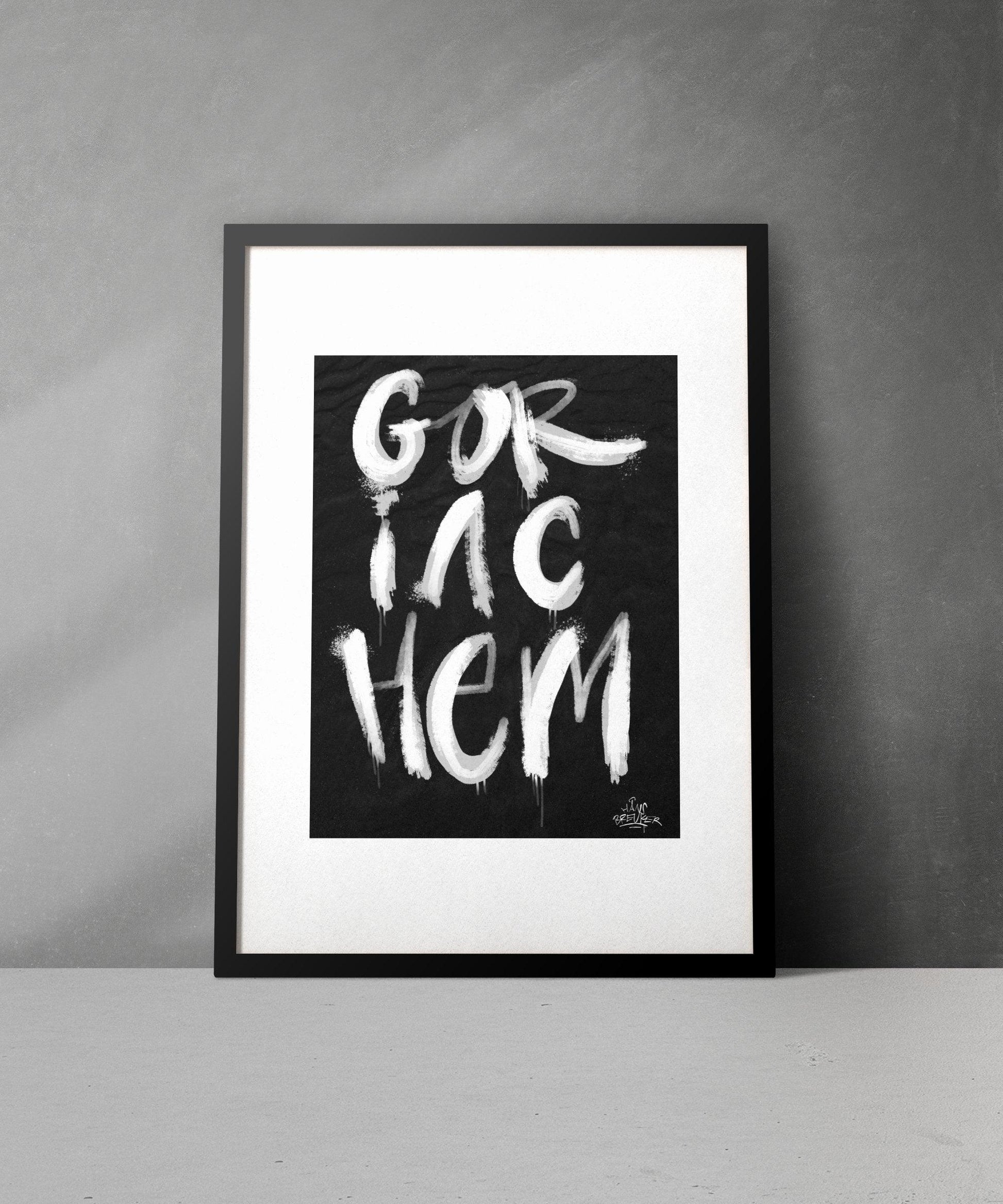 Kalligrafie Poster Gorinchem - Hans Breuker