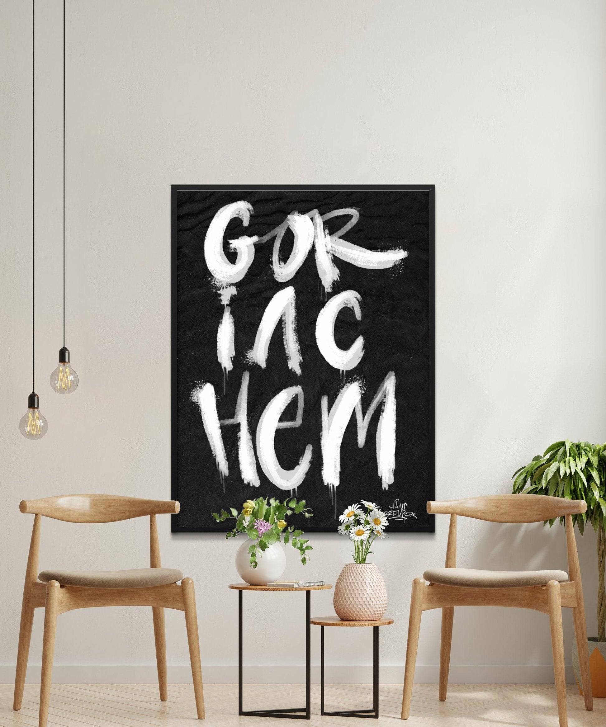 Kalligrafie Poster Gorinchem - Hans Breuker