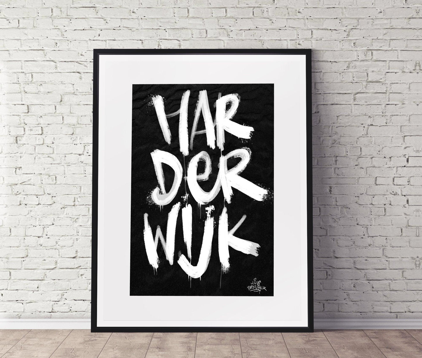 Kalligrafie Poster Harderwijk - Hans Breuker