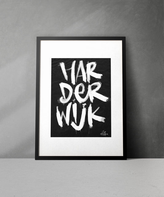 Kalligrafie Poster Harderwijk - Hans Breuker