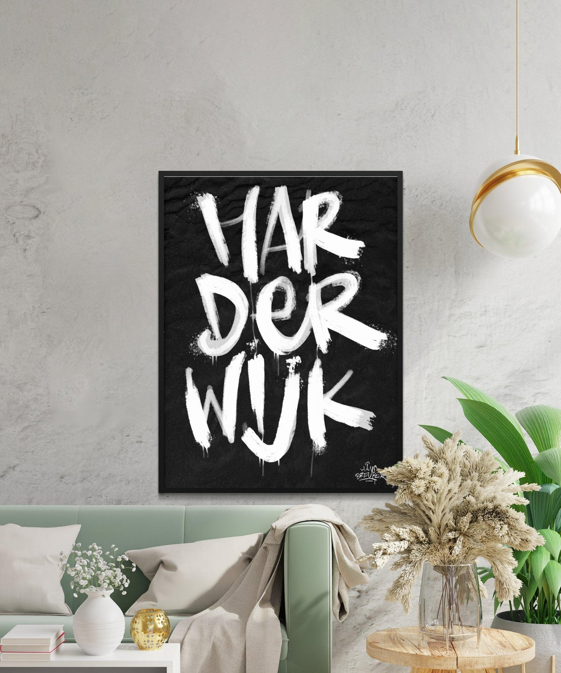 Kalligrafie Poster Harderwijk - Hans Breuker