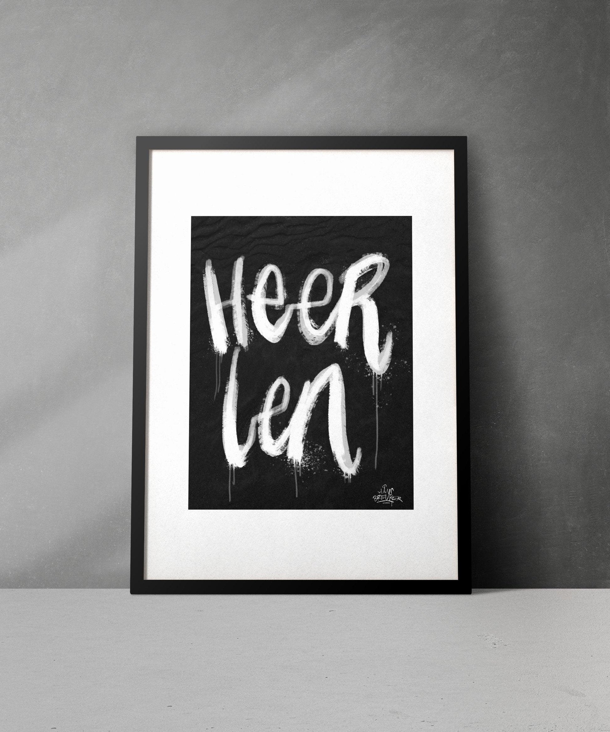 Kalligrafie Poster Heerlen - Hans Breuker