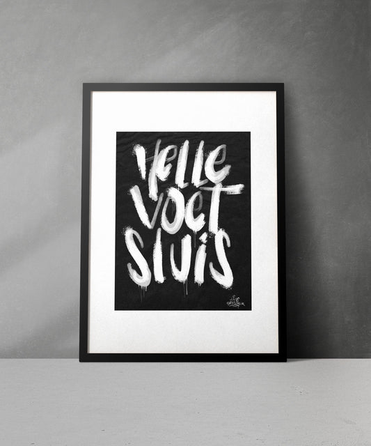 Kalligrafie Poster Hellevoetsluis - Hans Breuker