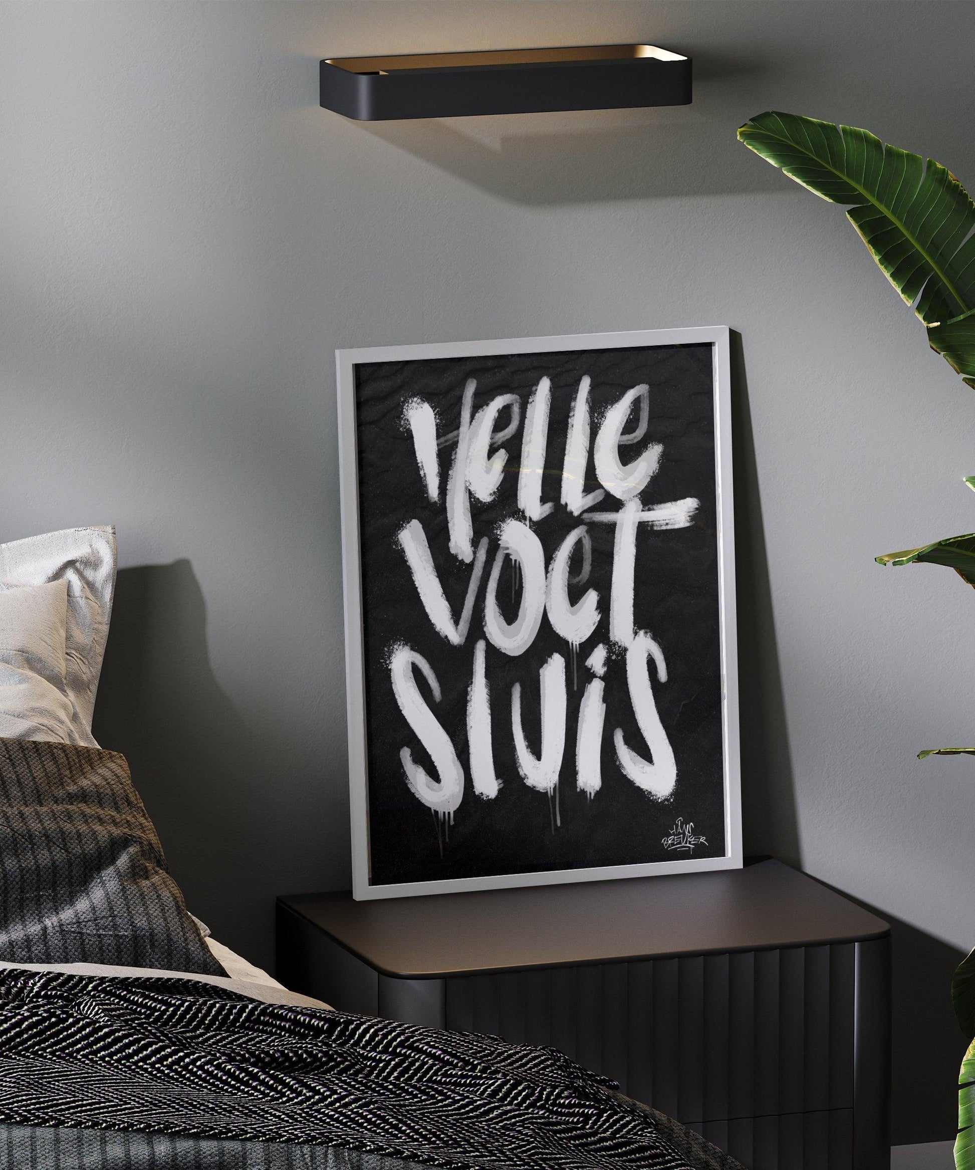 Kalligrafie Poster Hellevoetsluis - Hans Breuker