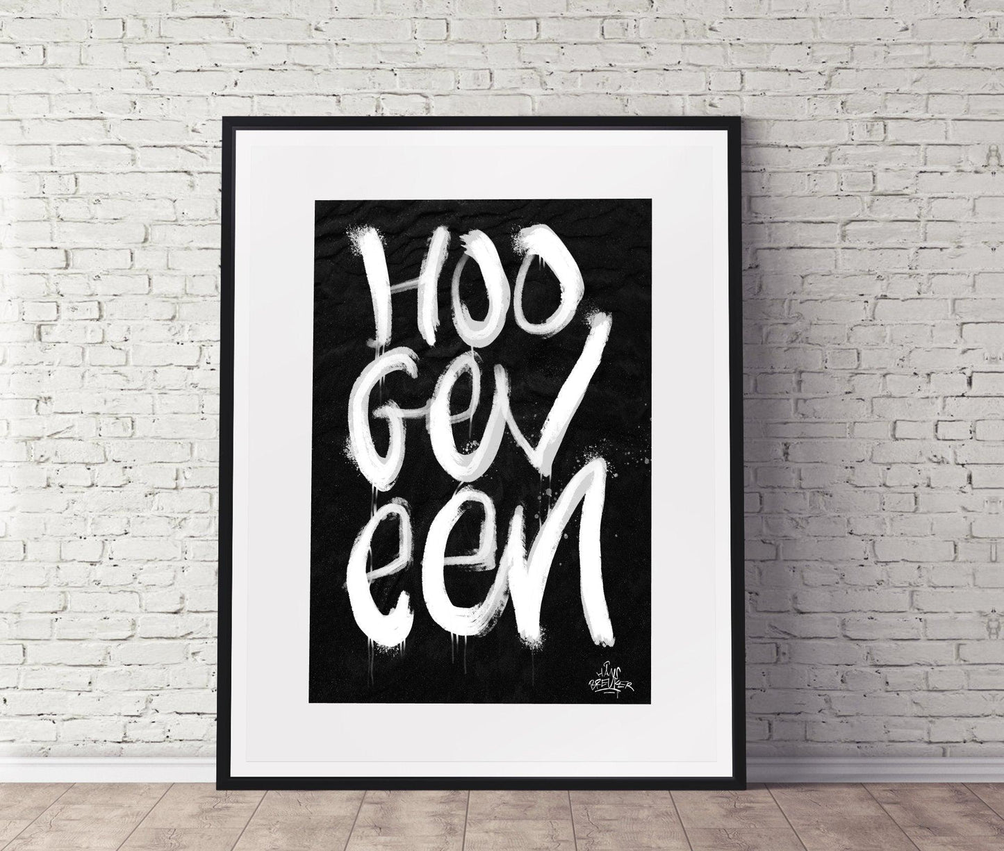 Kalligrafie Poster Hoogeveen - Hans Breuker