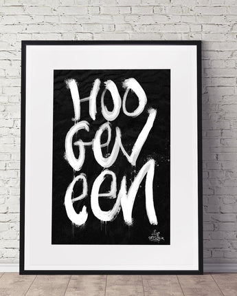 Kalligrafie Poster Hoogeveen - Hans Breuker