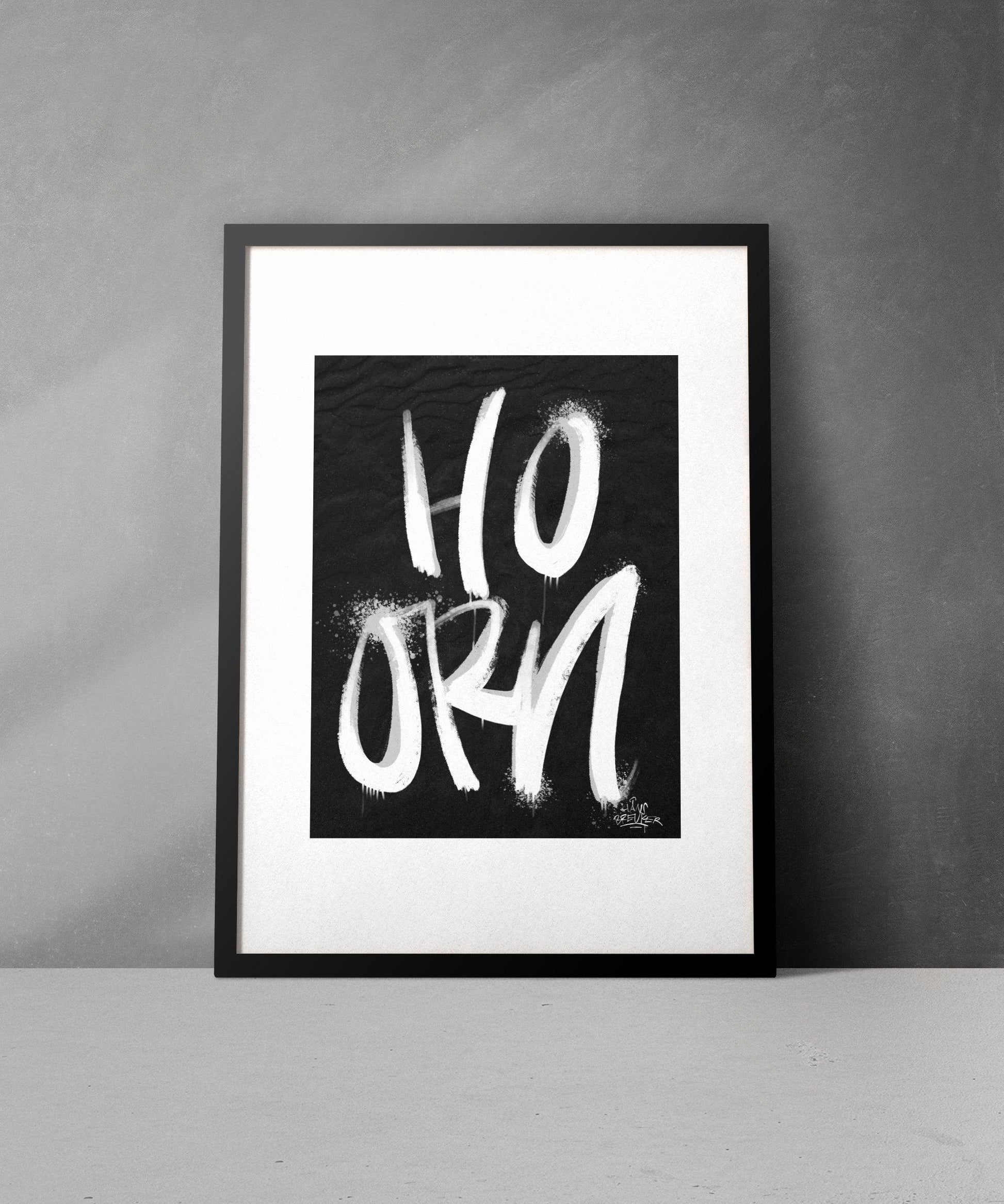 Kalligrafie Poster Hoorn - Hans Breuker