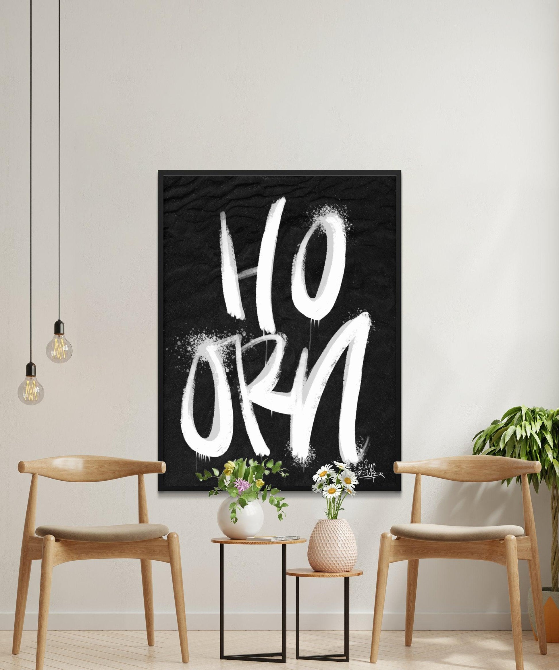 Kalligrafie Poster Hoorn - Hans Breuker