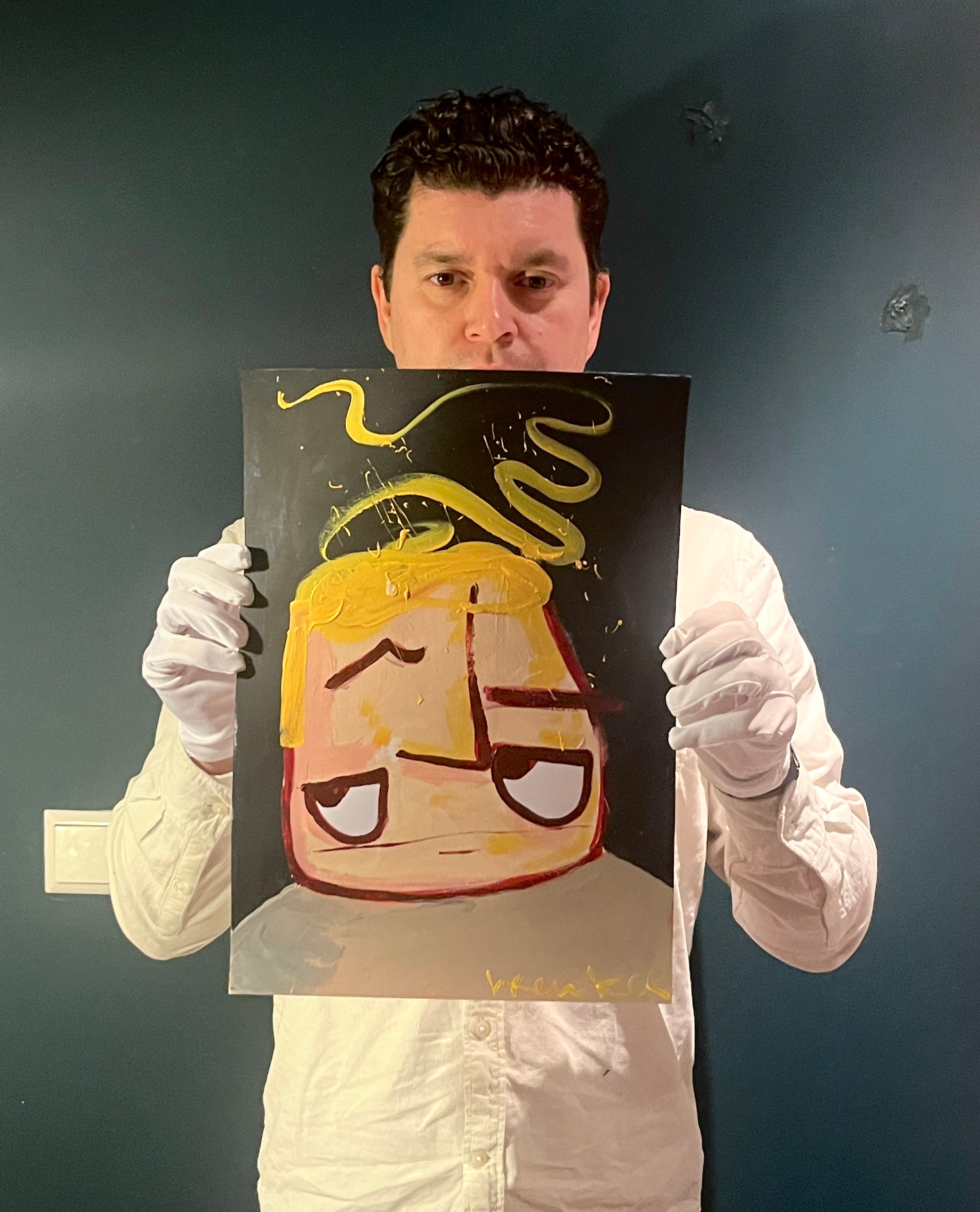 Rascal. Paint on paper. A3 Inclen shipping – Hans Breuker