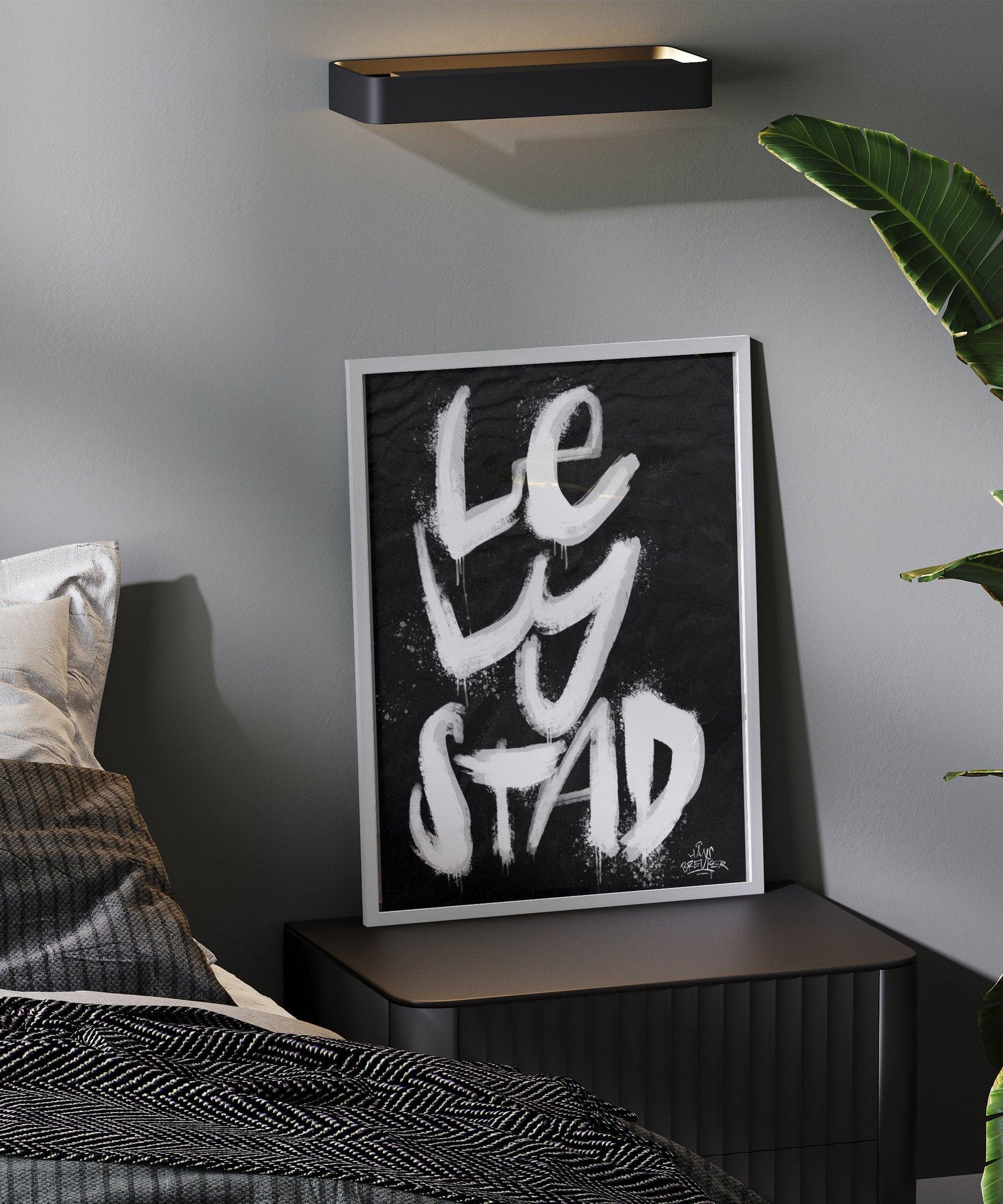 Kalligrafie Poster Lelystad - Hans Breuker