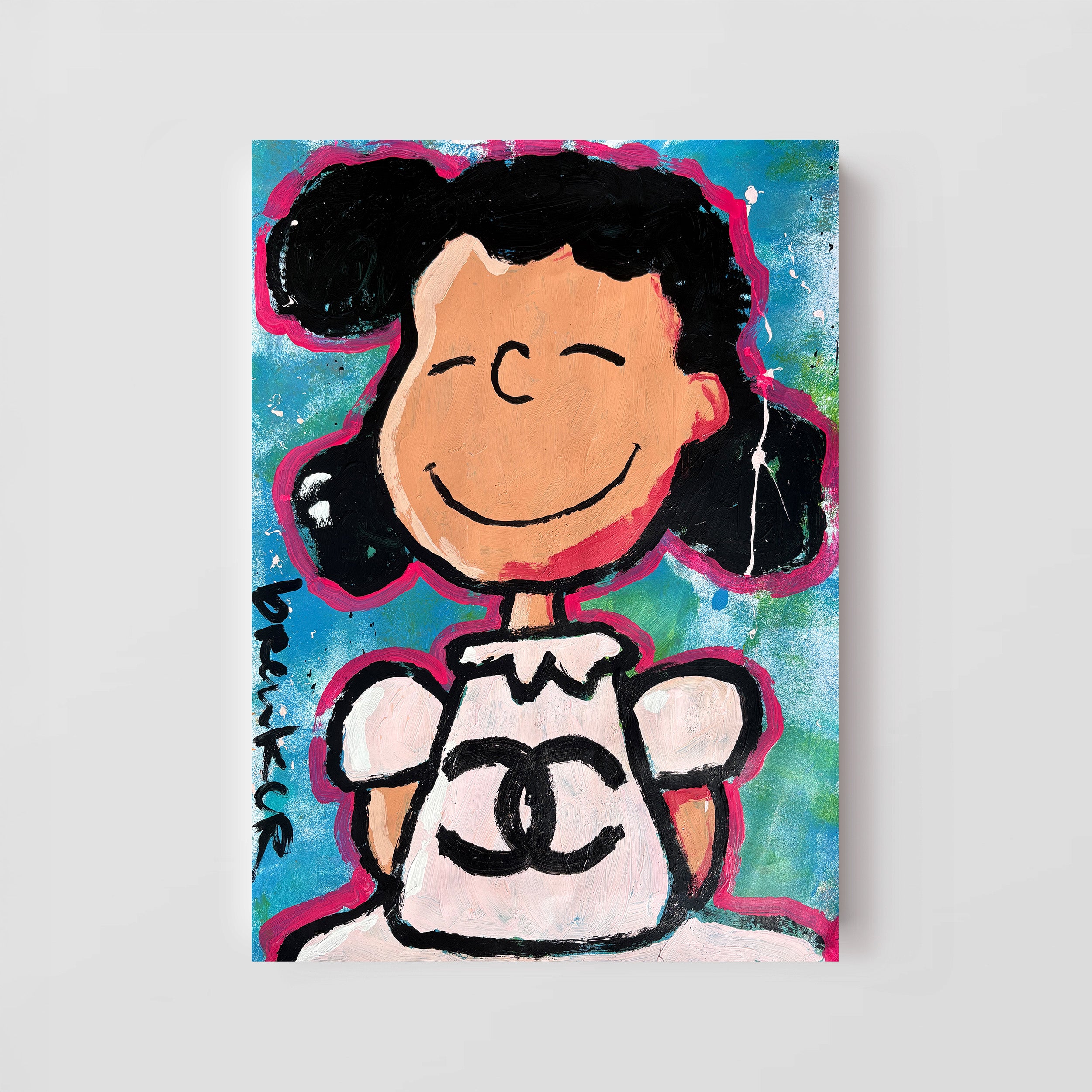 Lucy Chanel Love. Acrylic on paper 50 x 70 cm