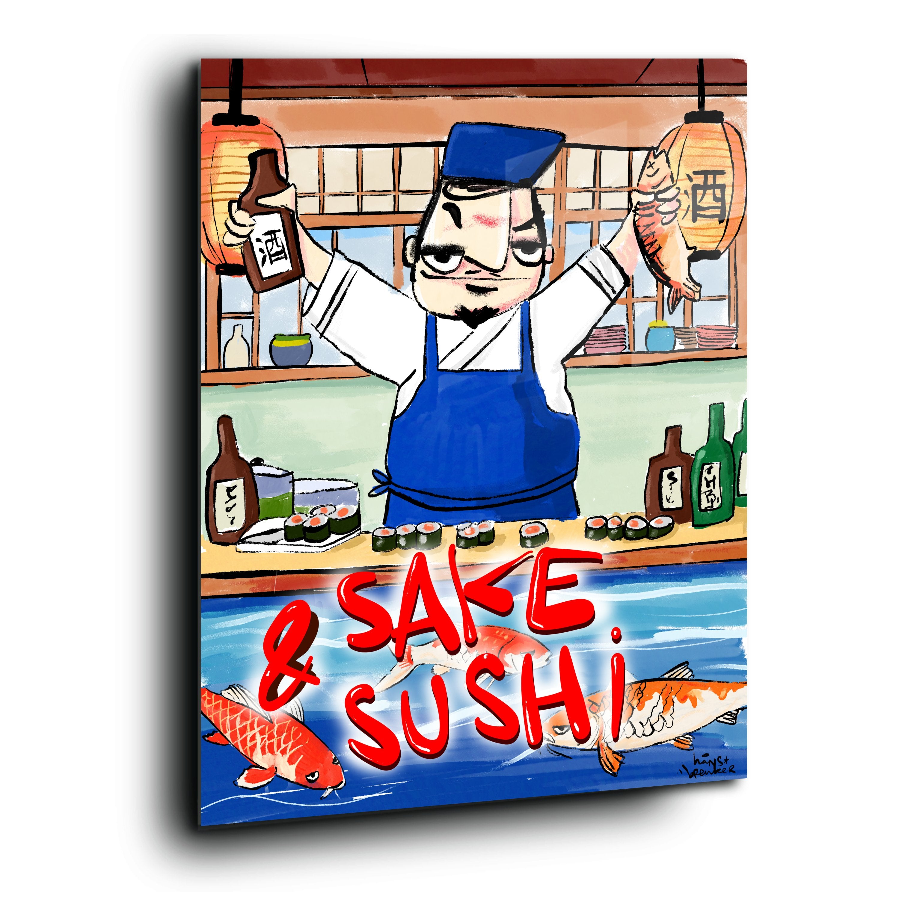 Sake and Sushi. Mad Chefs