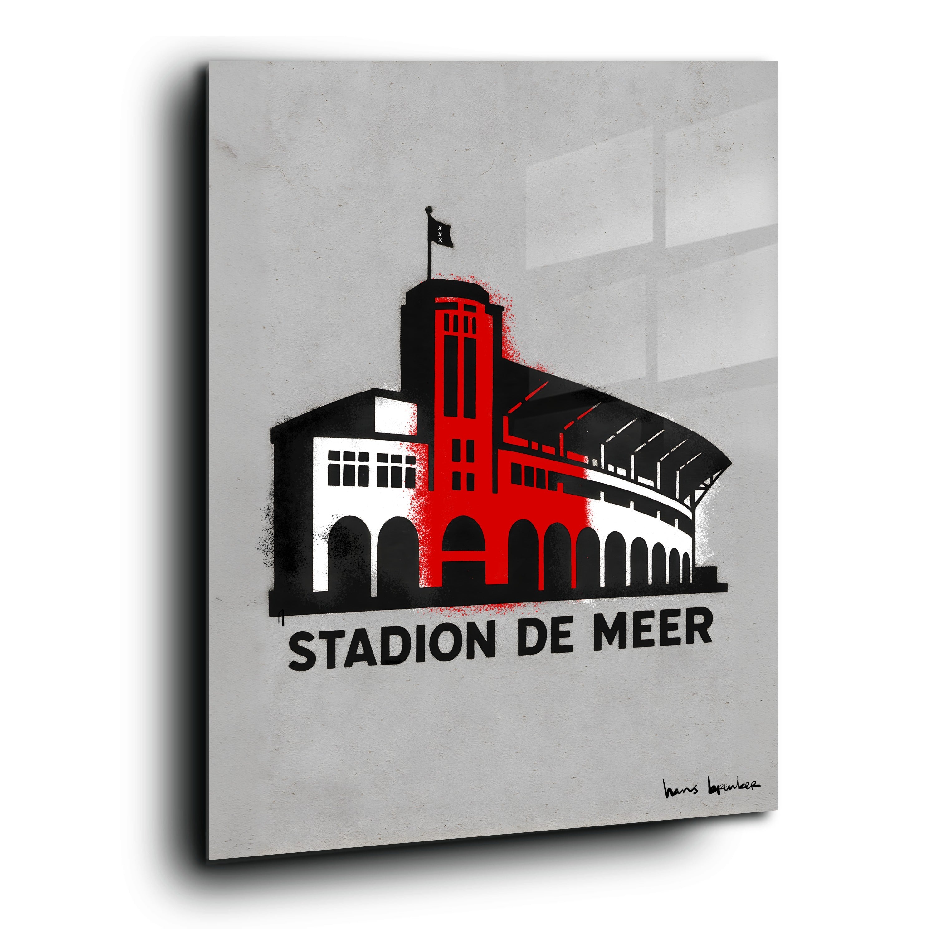 De meer smal rood wit