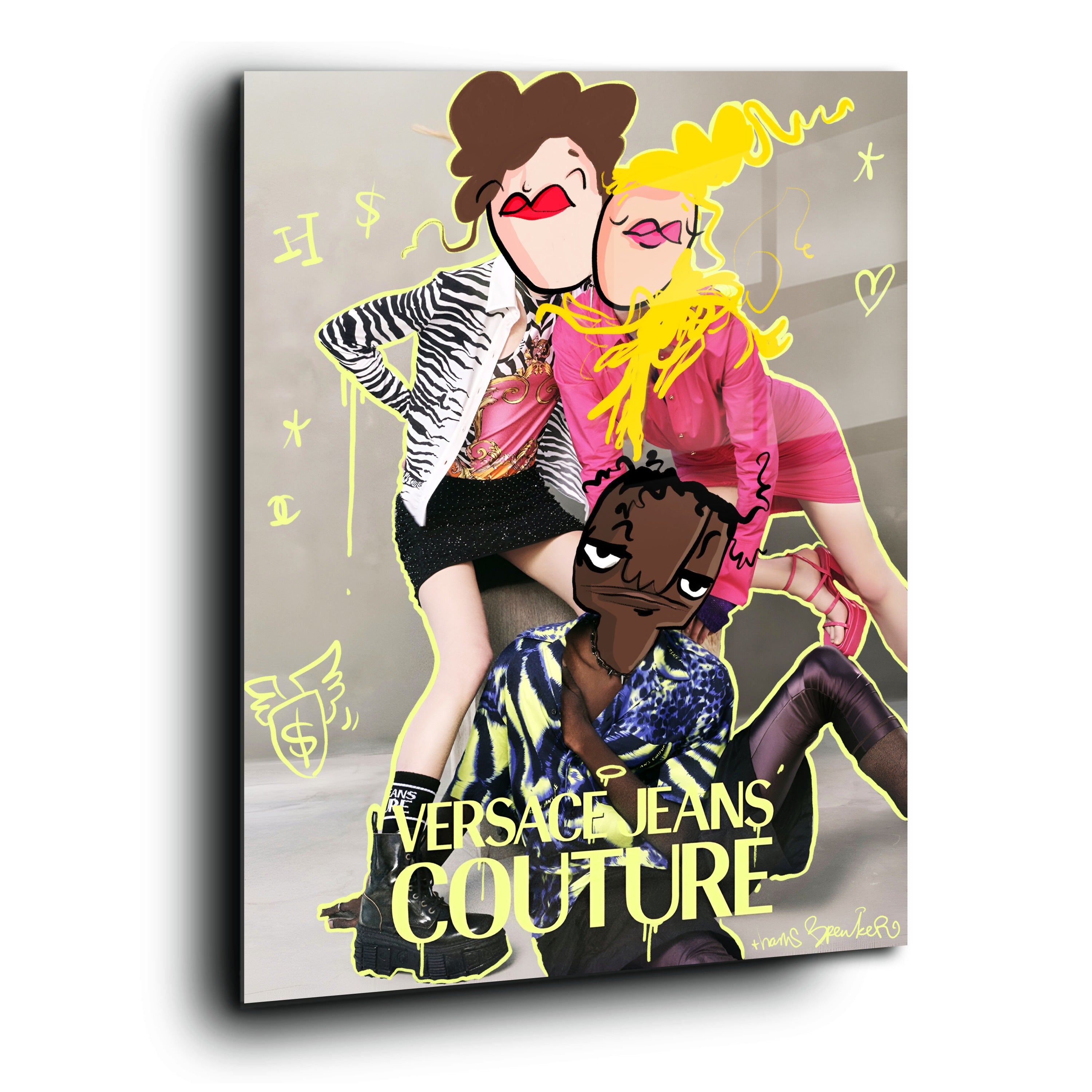 Flashy Versace pop art pop art trio 60 x 80 cm plexiglas (20 x 30 inch)