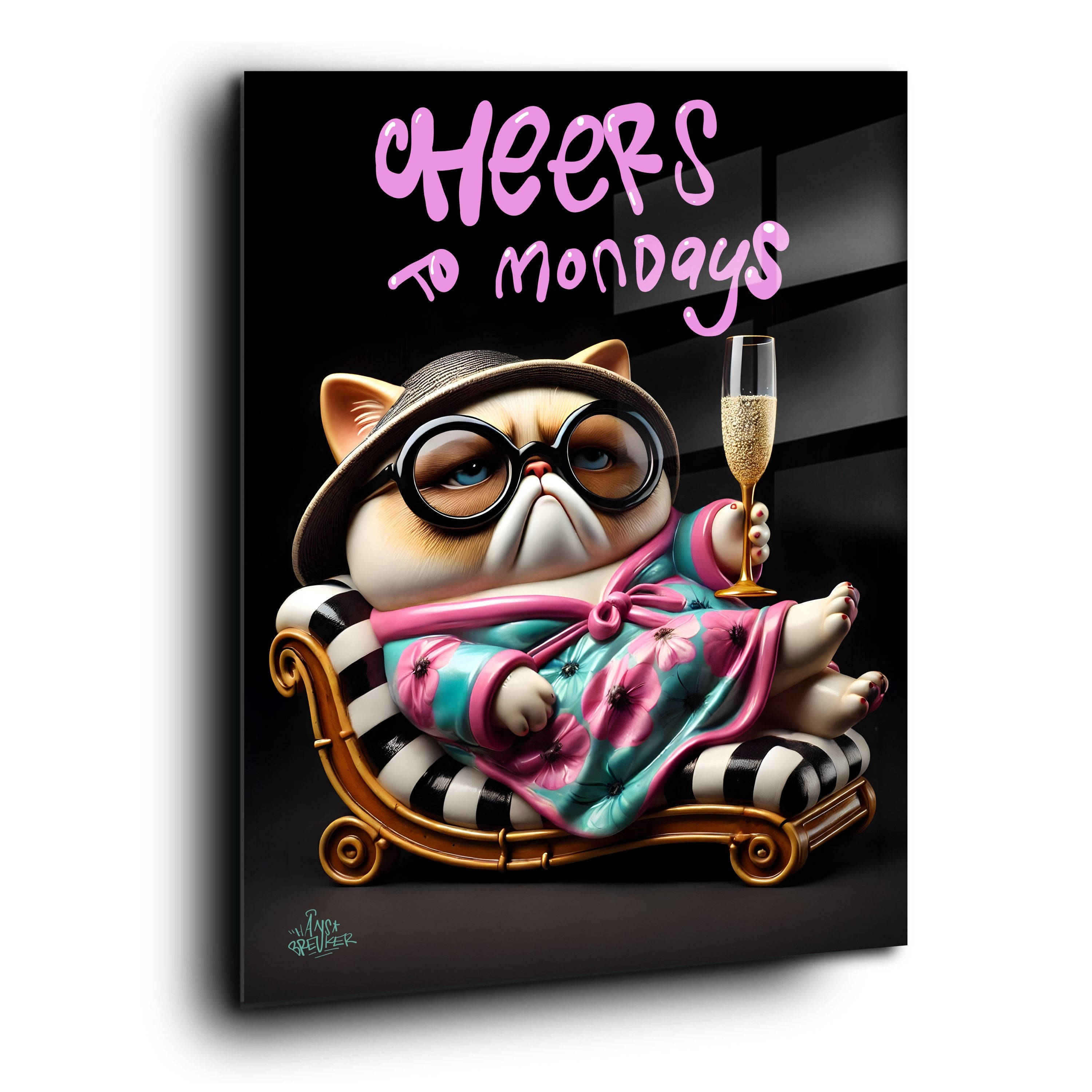 Cheers to Mondays. Pop cat