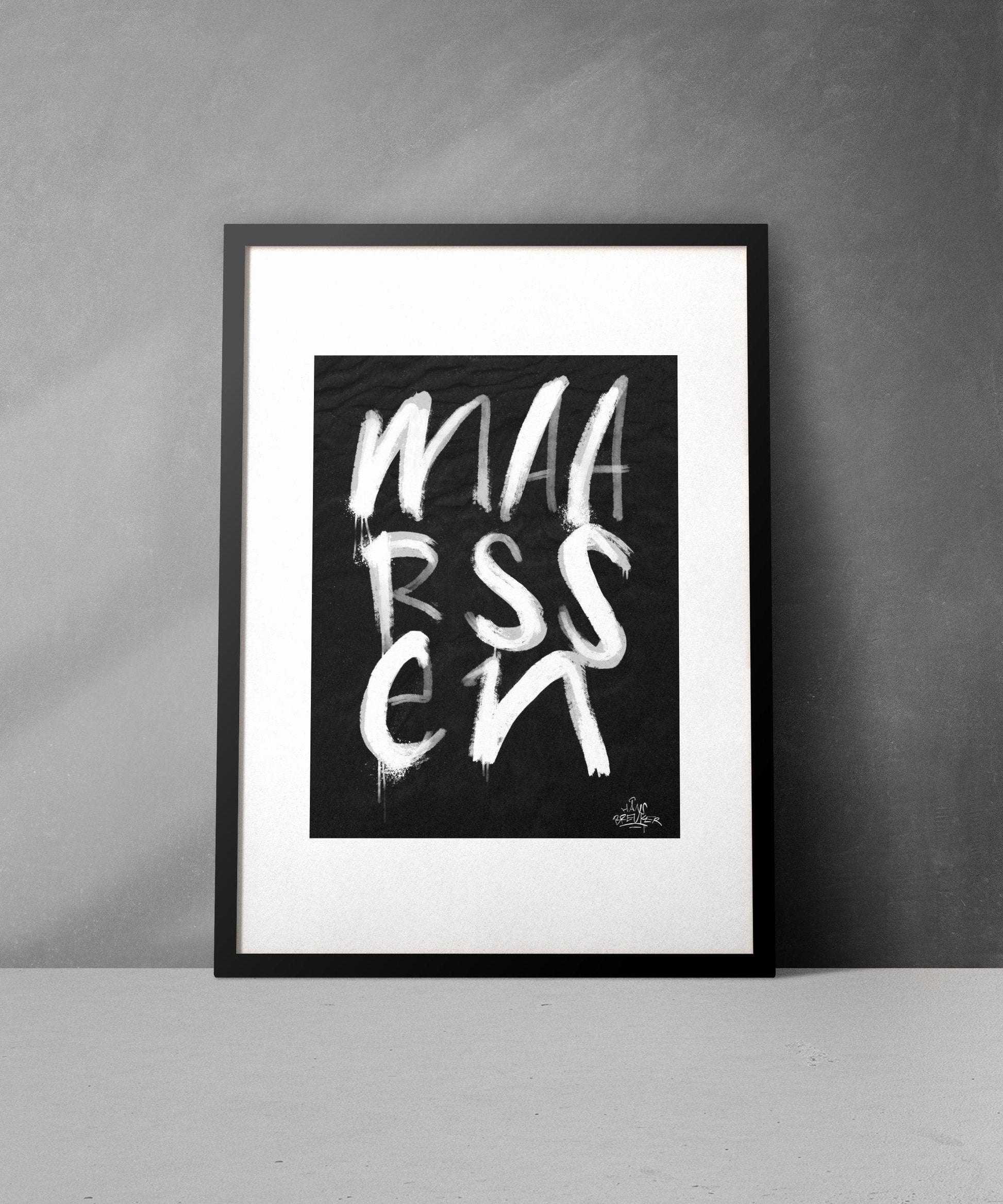 Kalligrafie Poster Maarssen - Hans Breuker