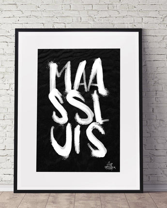 Kalligrafie Poster Maassluis - Hans Breuker