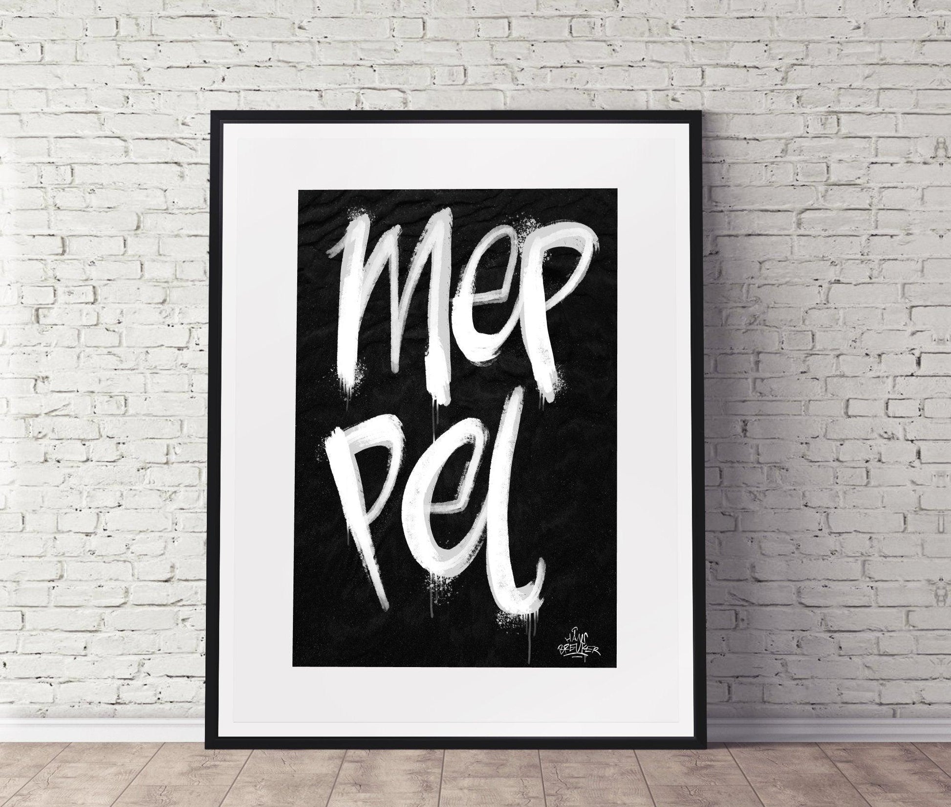 Kalligrafie Poster Meppel - Hans Breuker