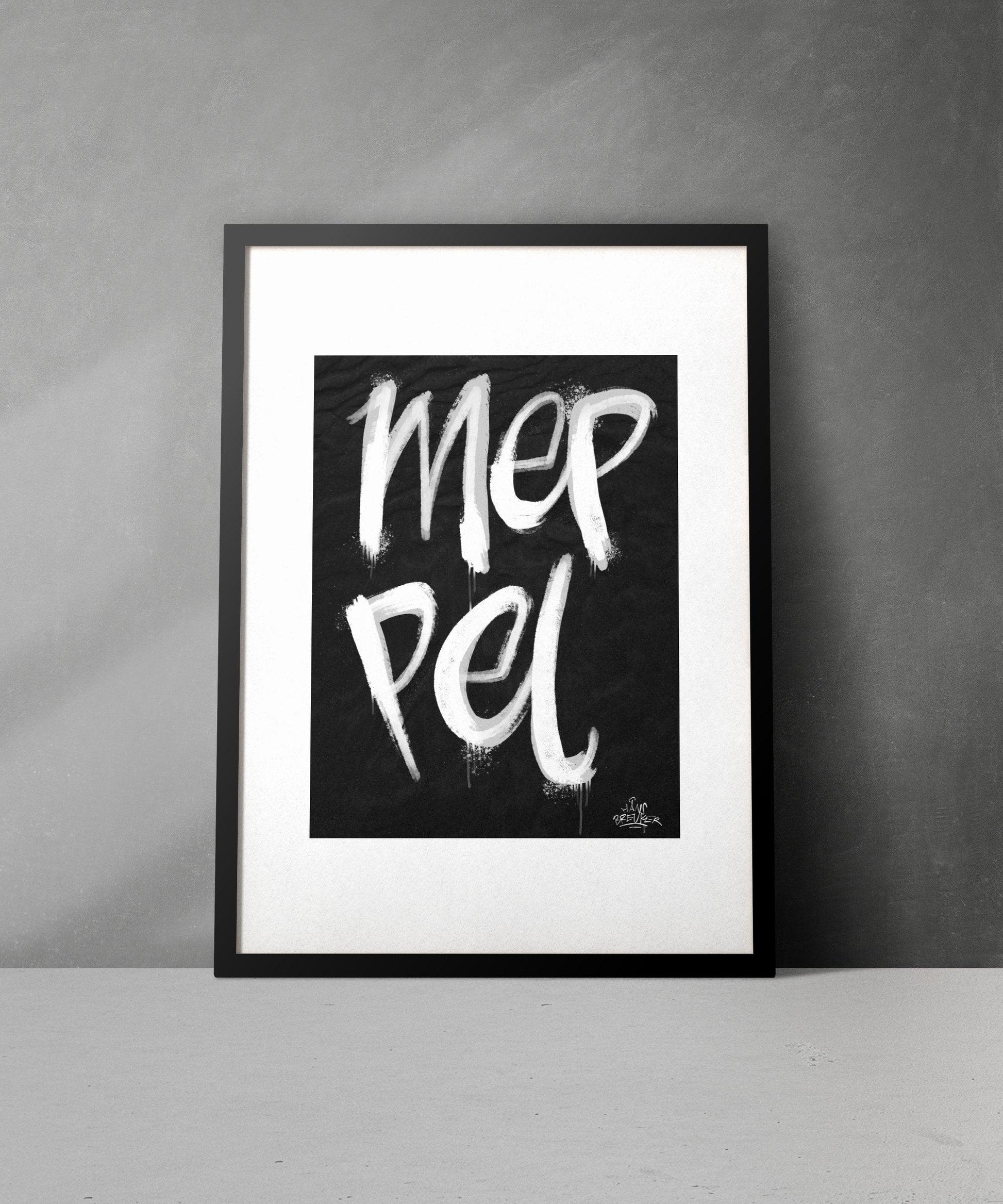 Kalligrafie Poster Meppel - Hans Breuker