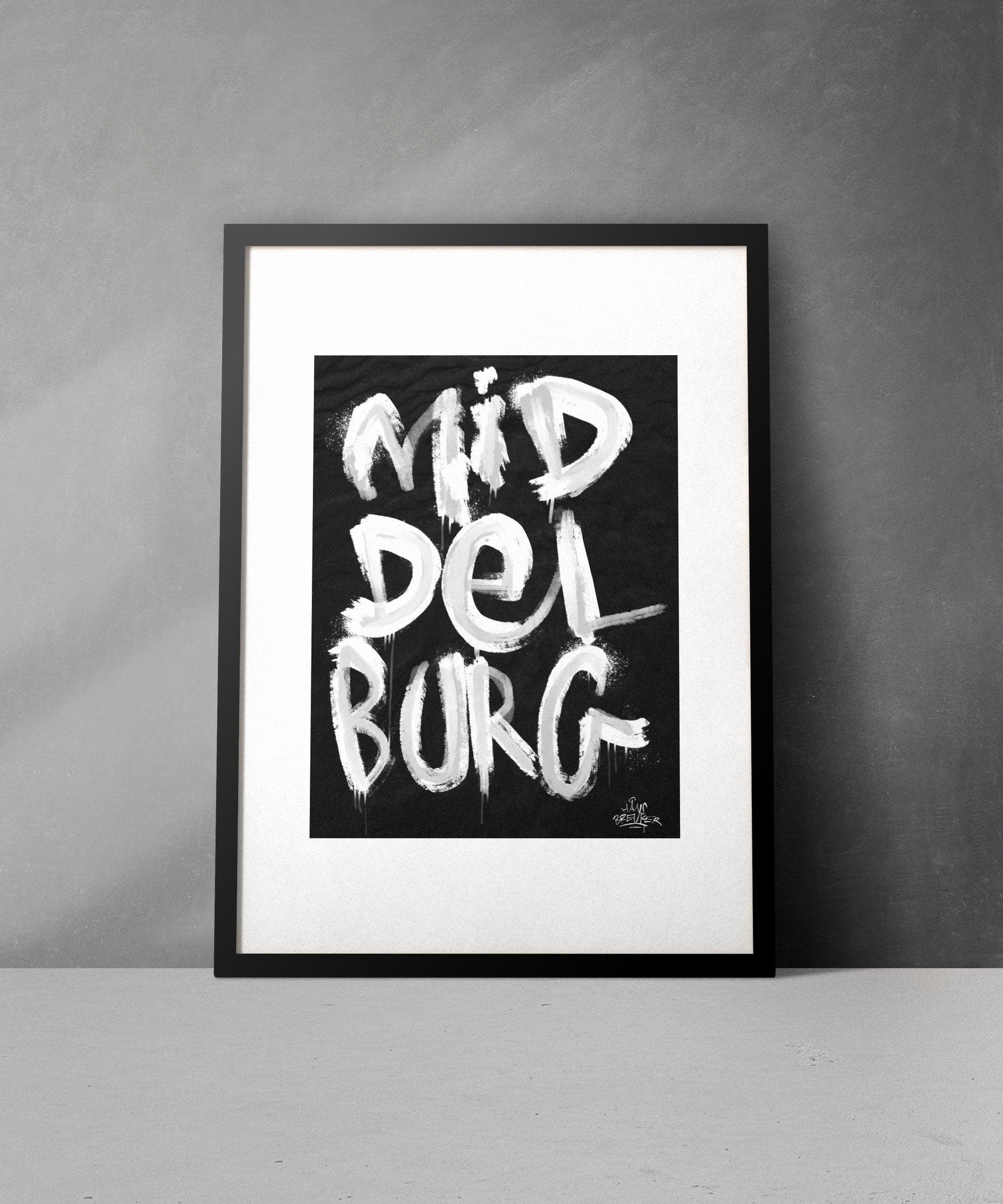 Kalligrafie Poster Middelburg - Hans Breuker