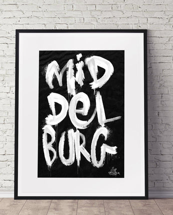 Kalligrafie Poster Middelburg - Hans Breuker
