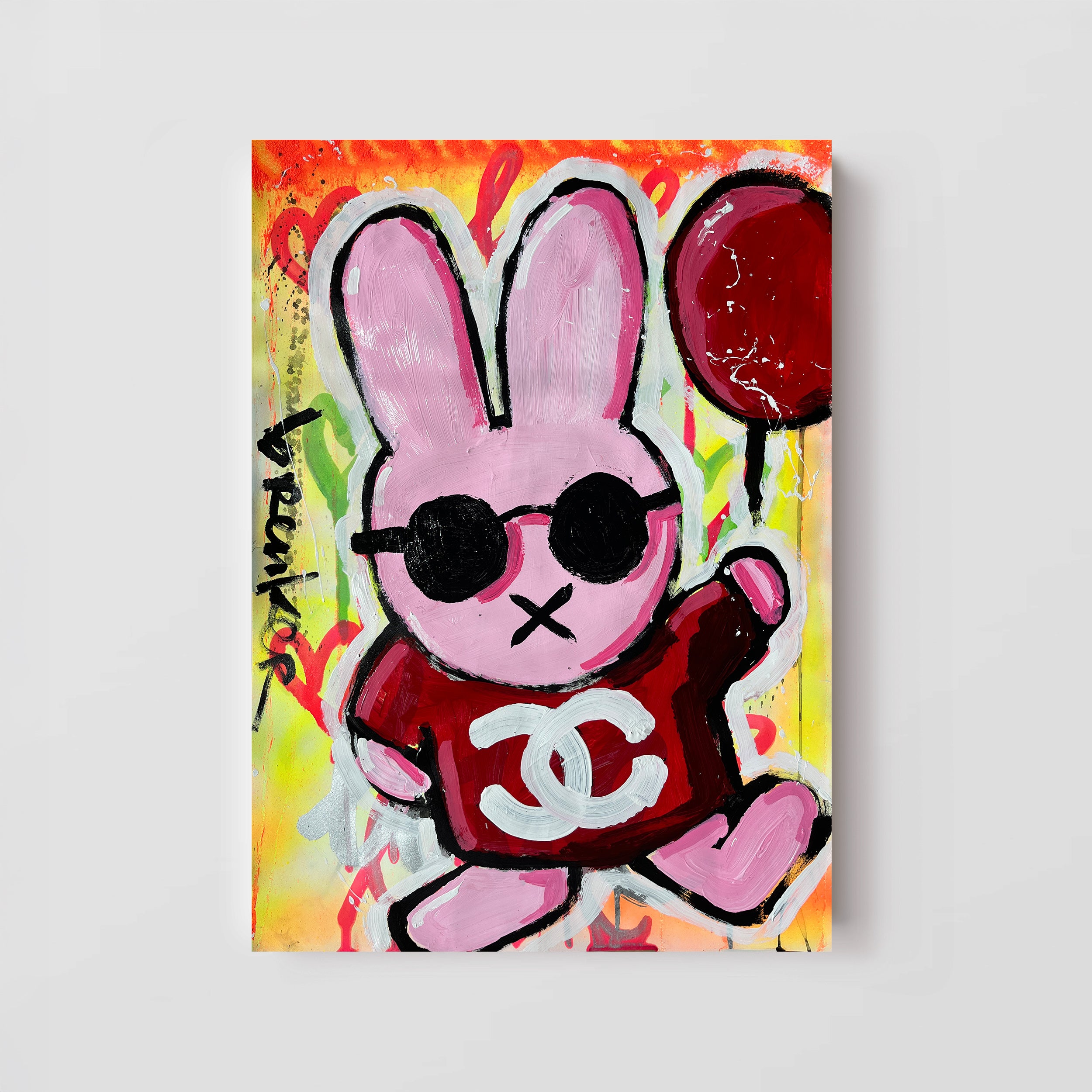 Miffy chanel hopes. Acrylic on paper 50 x 70 cm