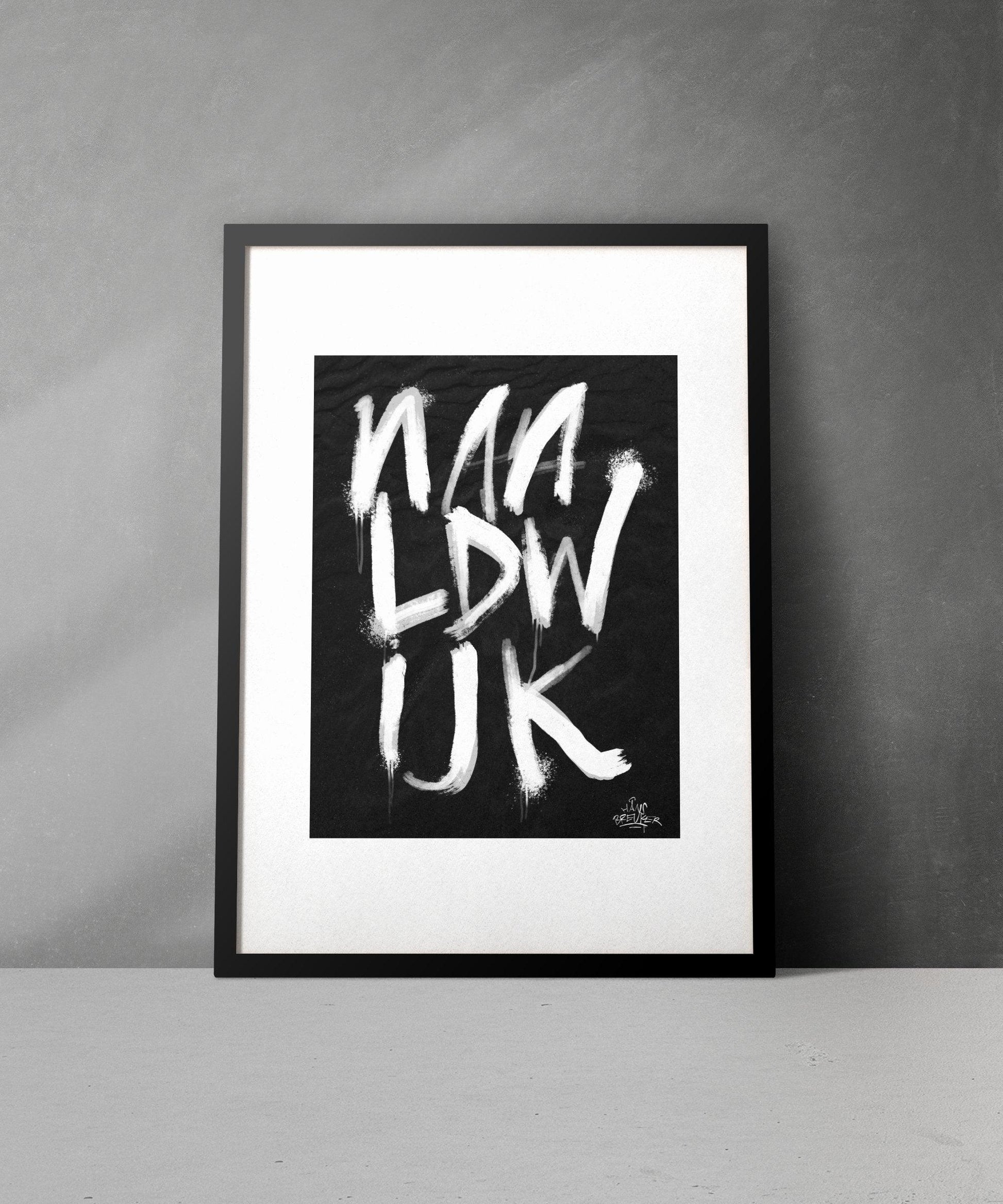 Kalligrafie Poster Naaldwijk - Hans Breuker