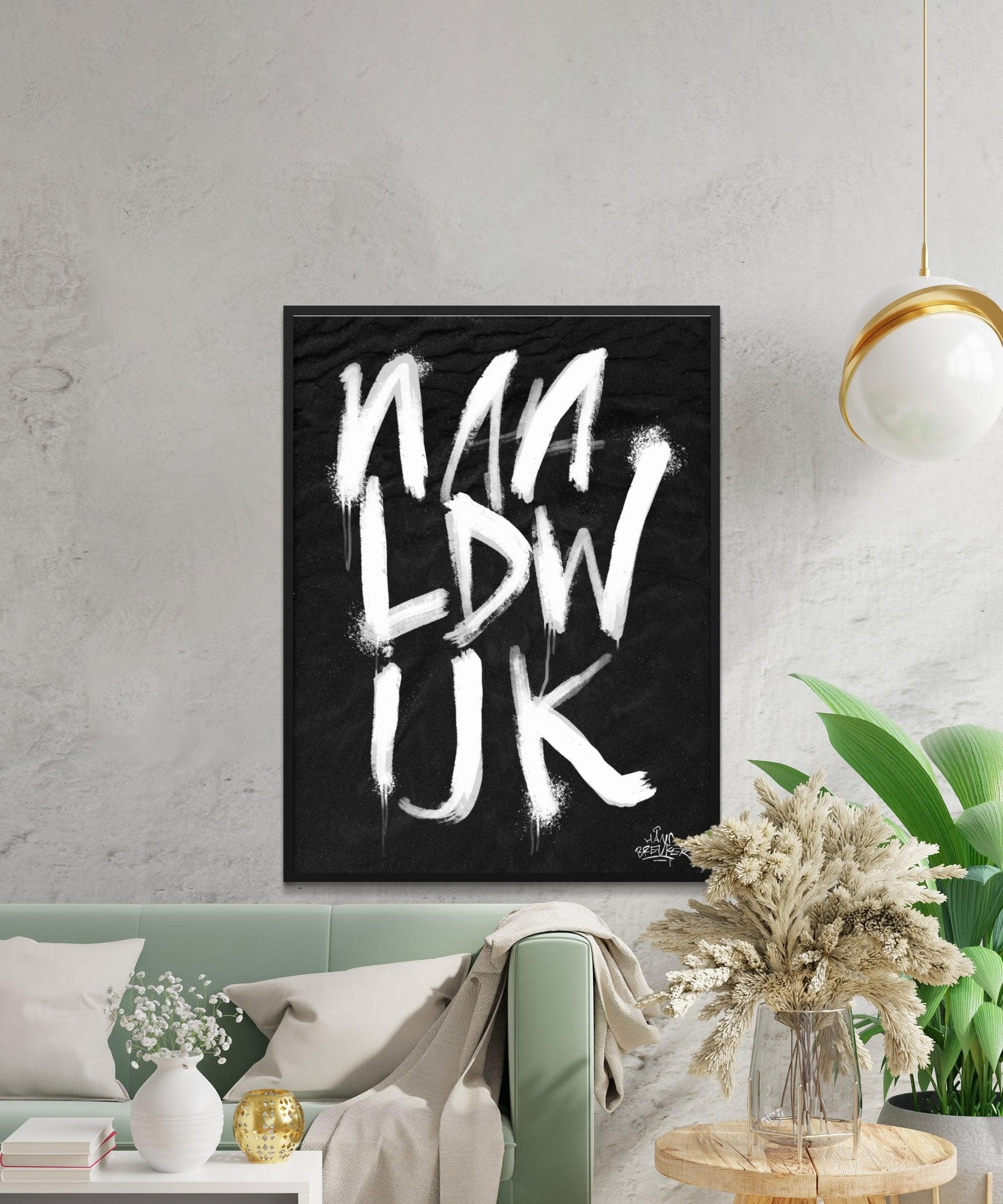 Kalligrafie Poster Naaldwijk - Hans Breuker