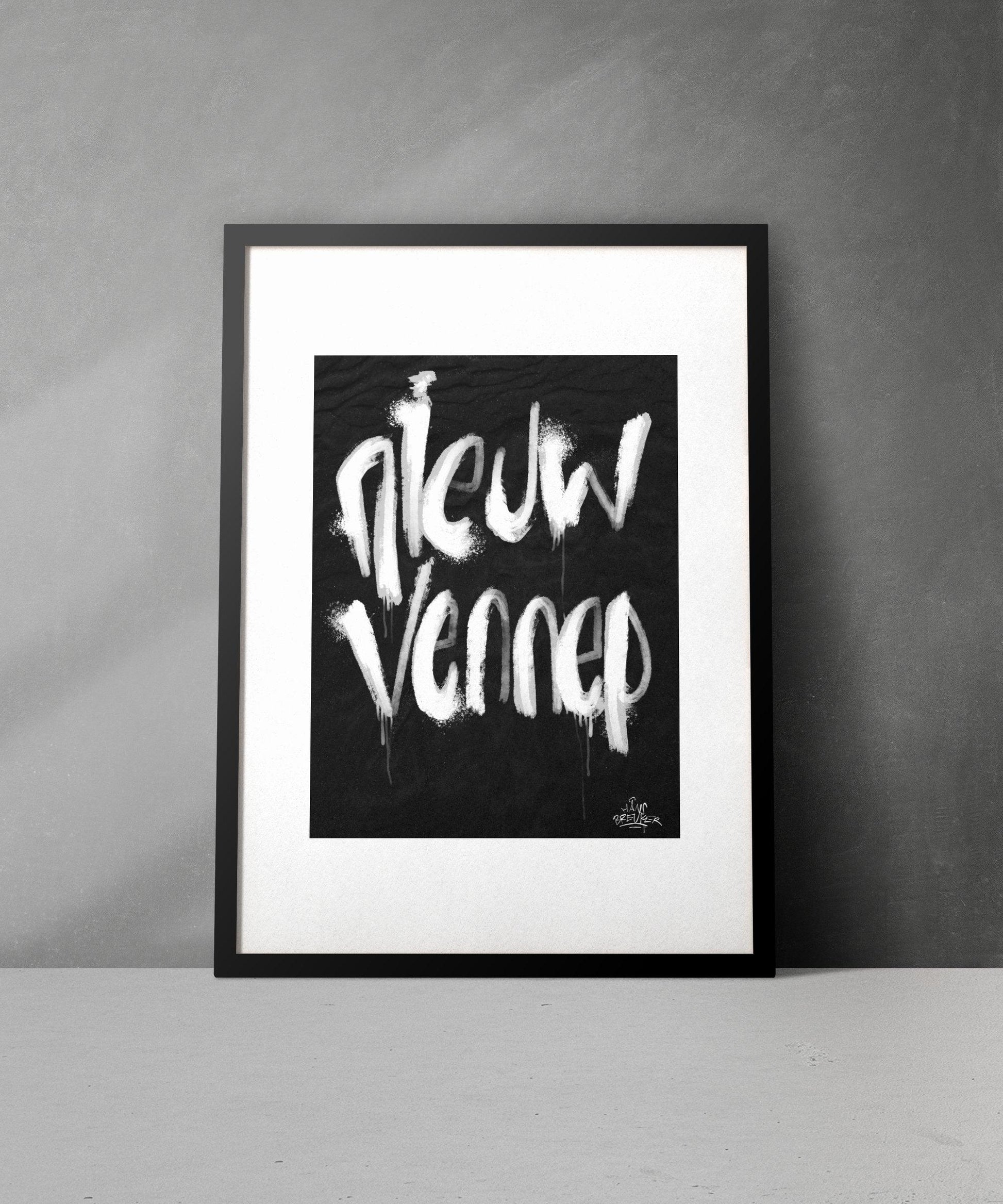 Kalligrafie Poster Nieuw Vennep - Hans Breuker
