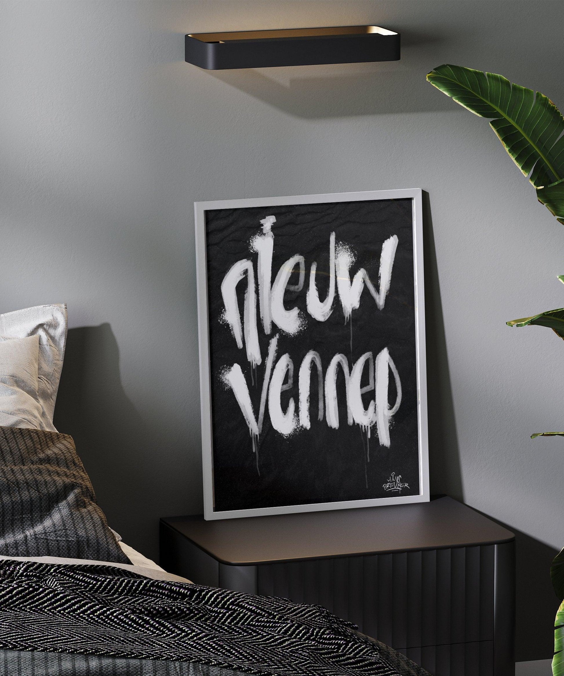 Kalligrafie Poster Nieuw Vennep - Hans Breuker