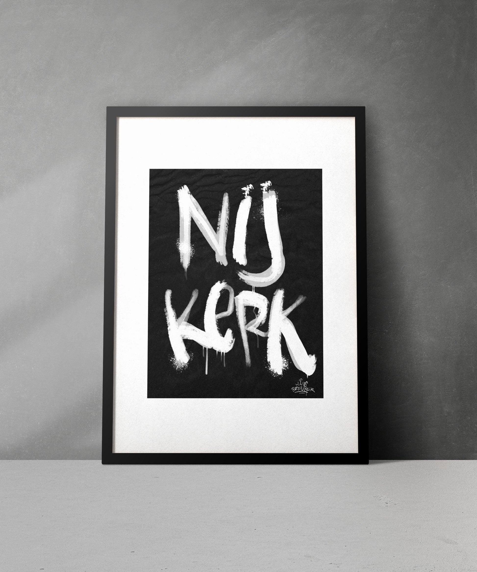 Kalligrafie Poster Nijkerk - Hans Breuker