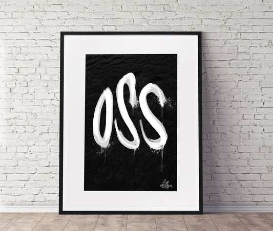 Kalligrafie Poster Oss - Hans Breuker