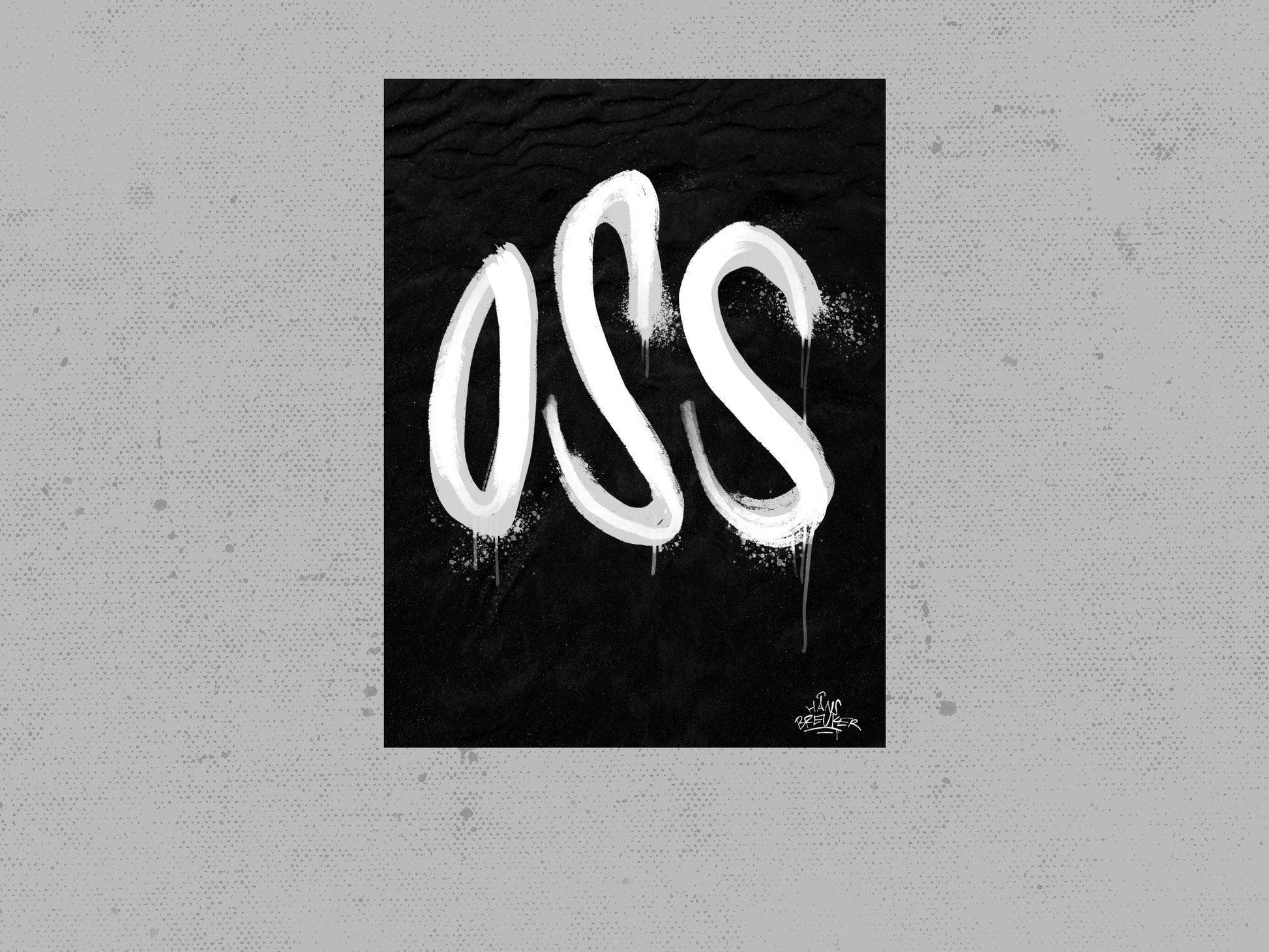 Kalligrafie Poster Oss - Hans Breuker