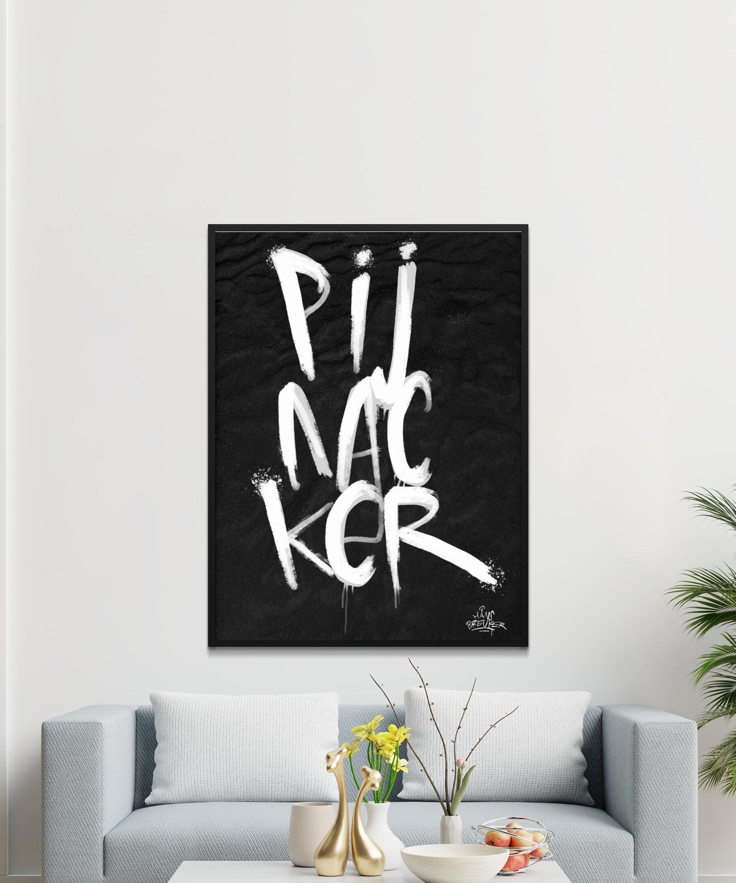 Kalligrafie Poster Pijnacker - Hans Breuker