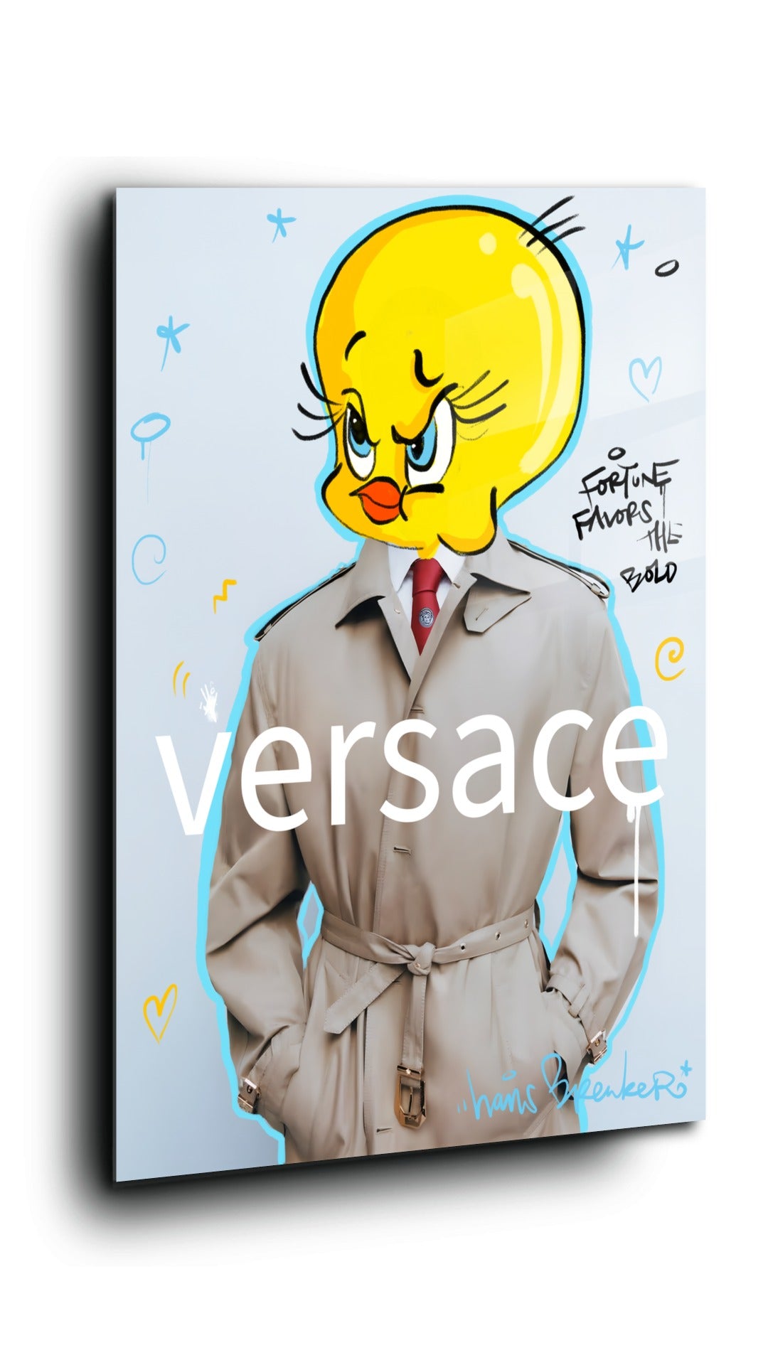 Fortune favors the bold Tweety Versace pop art 60 x 80 cm (20 x 30 inch)