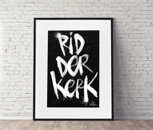 Kalligrafie Poster Ridderkerk - Hans Breuker