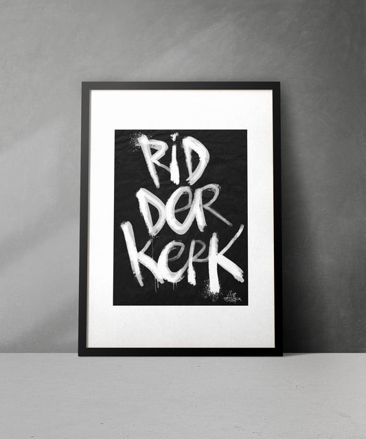 Kalligrafie Poster Ridderkerk - Hans Breuker