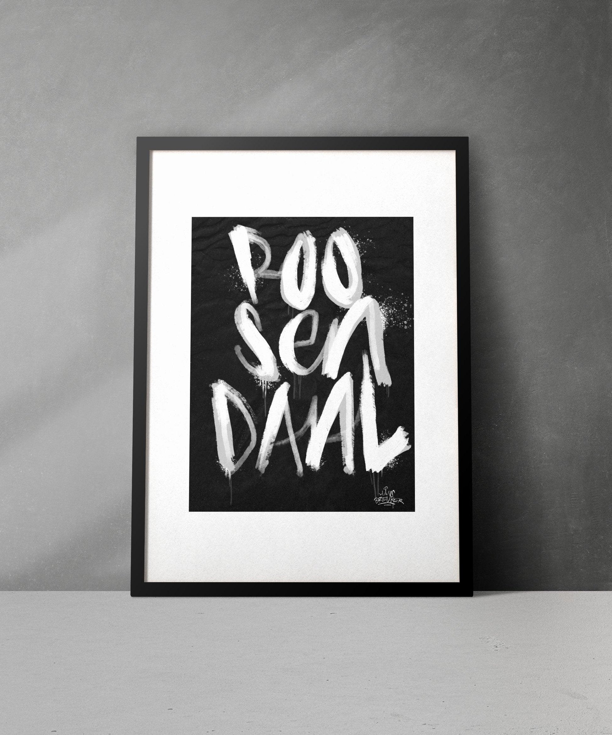 Kalligrafie Poster Roosendaal - Hans Breuker