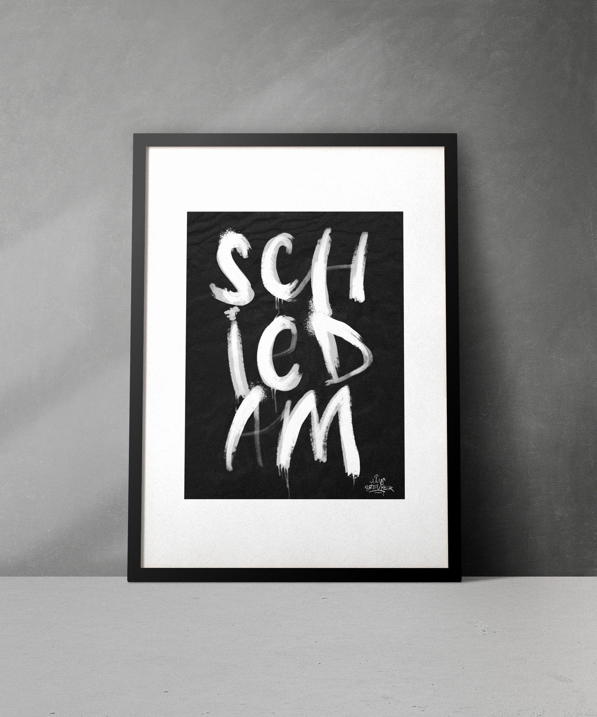 Kalligrafie Poster Schiedam - Hans Breuker