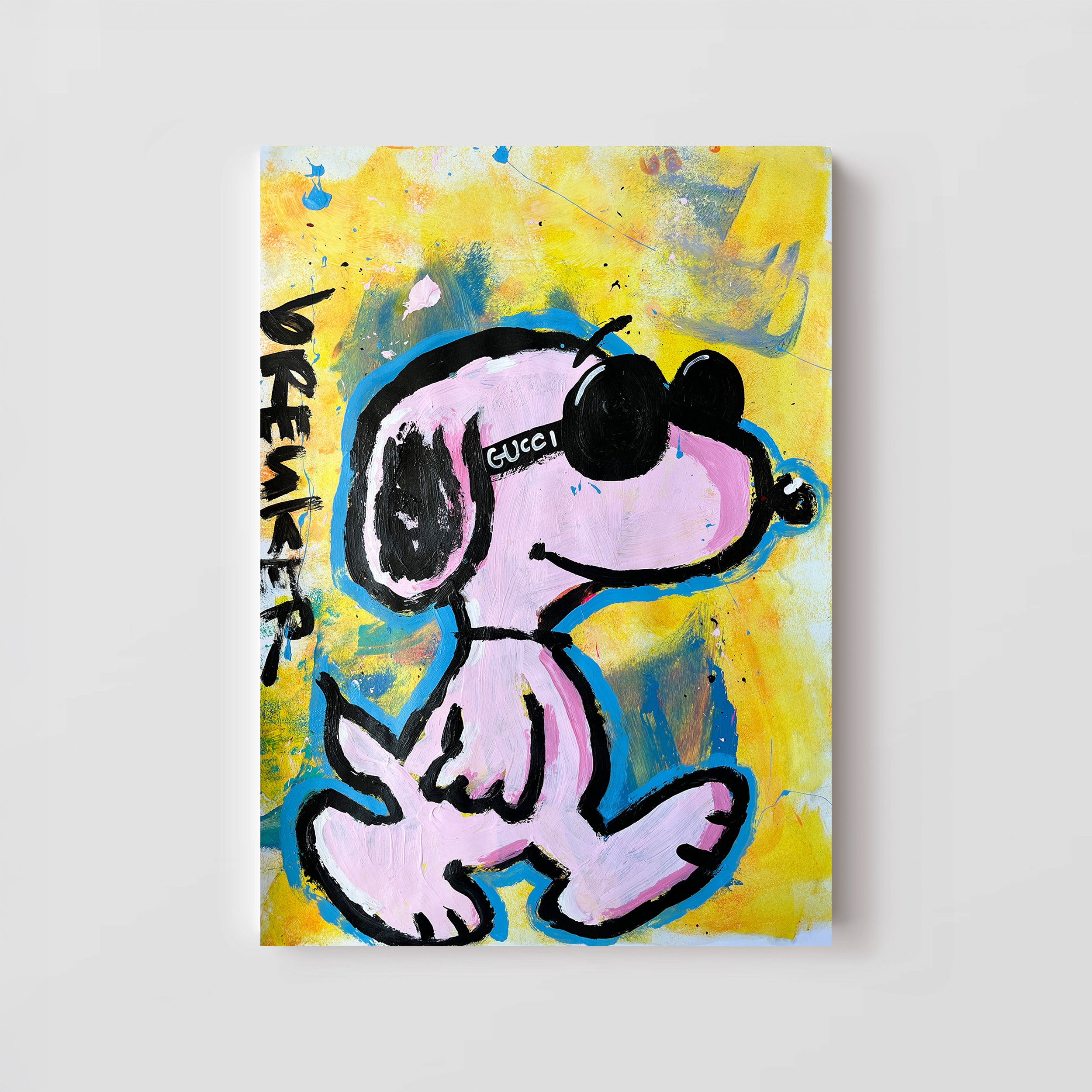 Snoops Gucci glasses. Acrylic on paper 50 x 70 cm